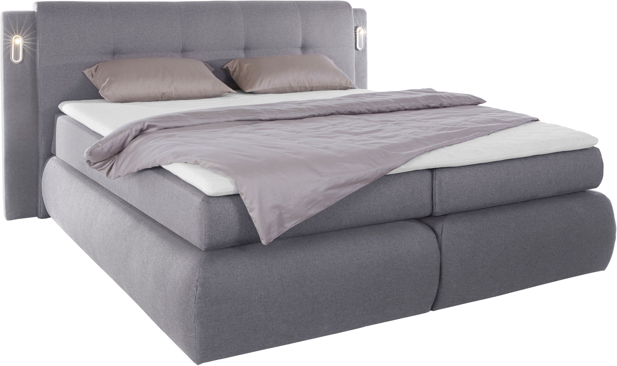 COLLECTION AB Boxspringbett »Borna«, inklusive Bettkasten, LED-Beleuchtung günstig online kaufen