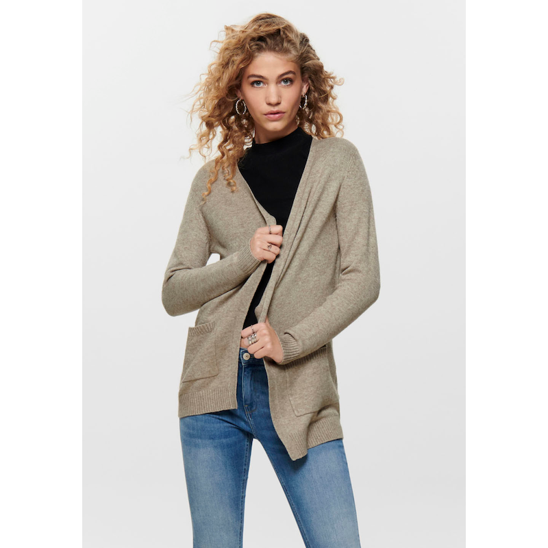 ONLY Strickjacke »ONLLESLY – Cardigan mit Taschen und figurumspielender Form« figurumspielend, casual, Feinstrick, Viskosemischung, V-Ausschnitt...