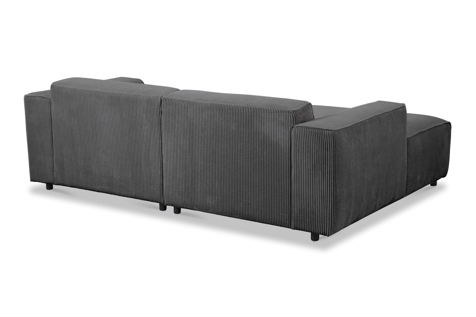 andas Ecksofa »Noord mit Kedernaht, Breite 234 cm«, Cord, Struktur, Webstoff, mit Wellenunterfederung, Massivholzrahmen