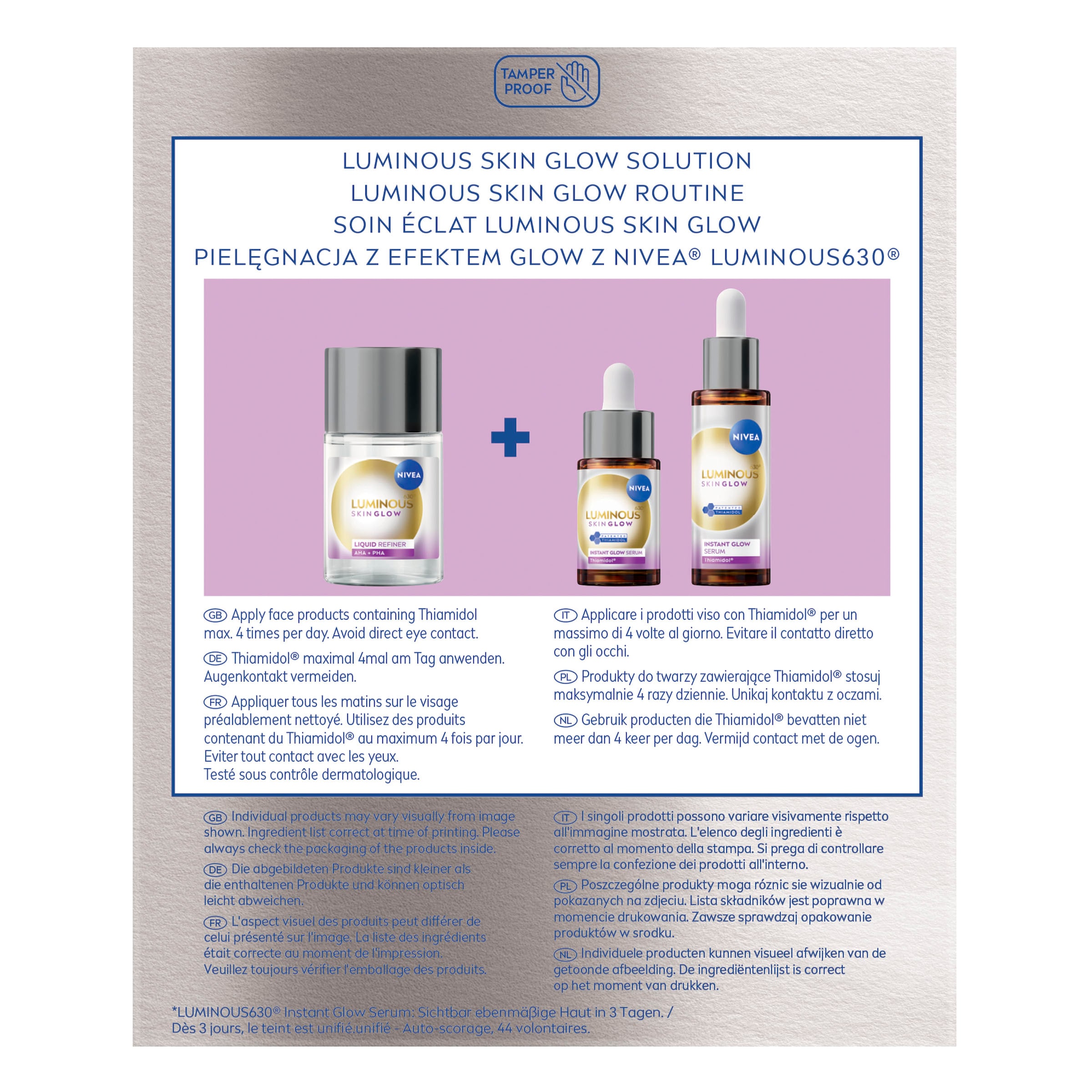 Nivea Gesichtspflege-Set »NIVEA LUMINOUS630® Skin Glow Routine Set«