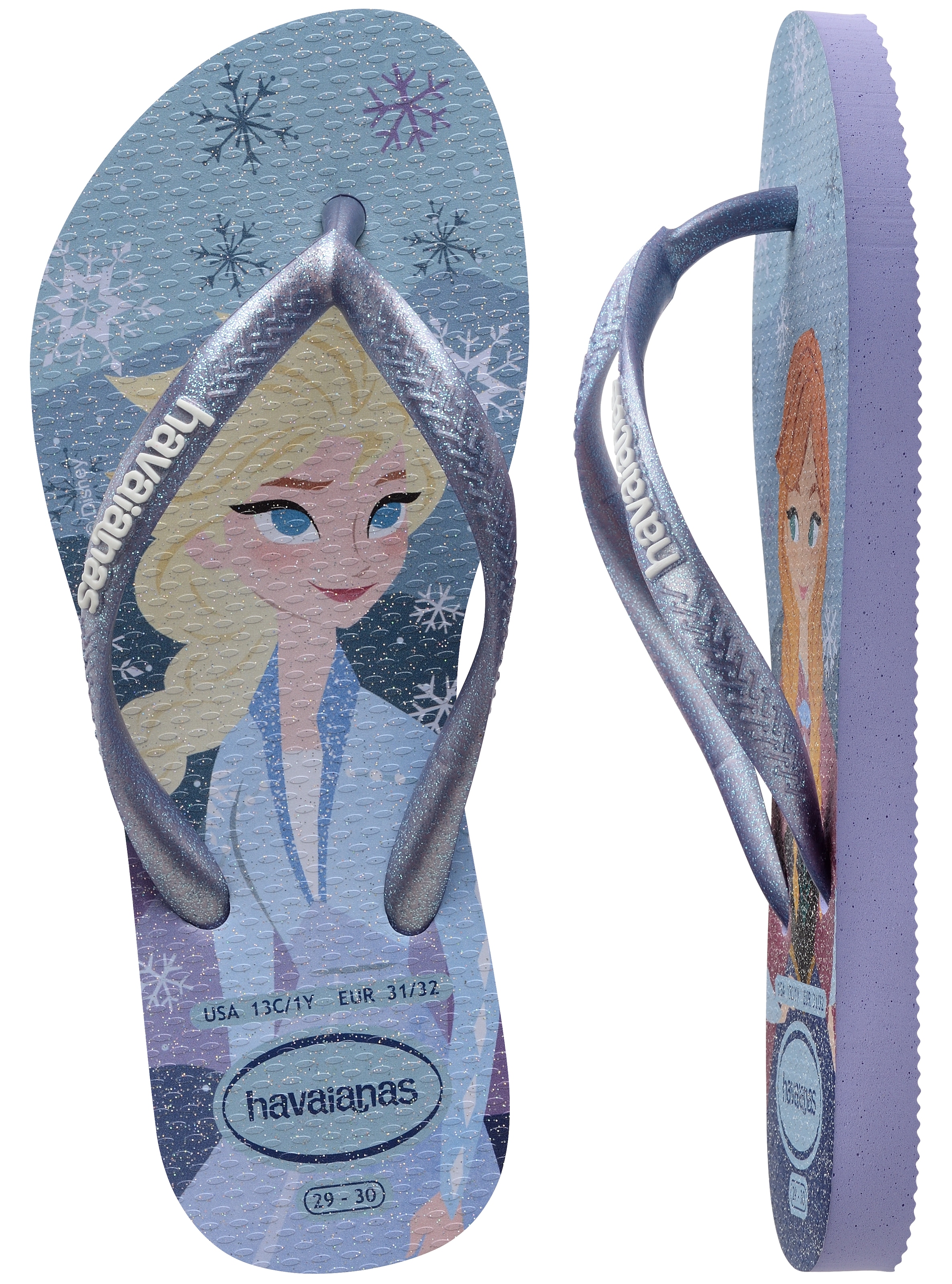 Havaianas Zehentrenner »KIDS SLIM PRINCESS«, Sommerschuhe, Poolslides, Urlaub, mit süßem Prinzessinnendesign