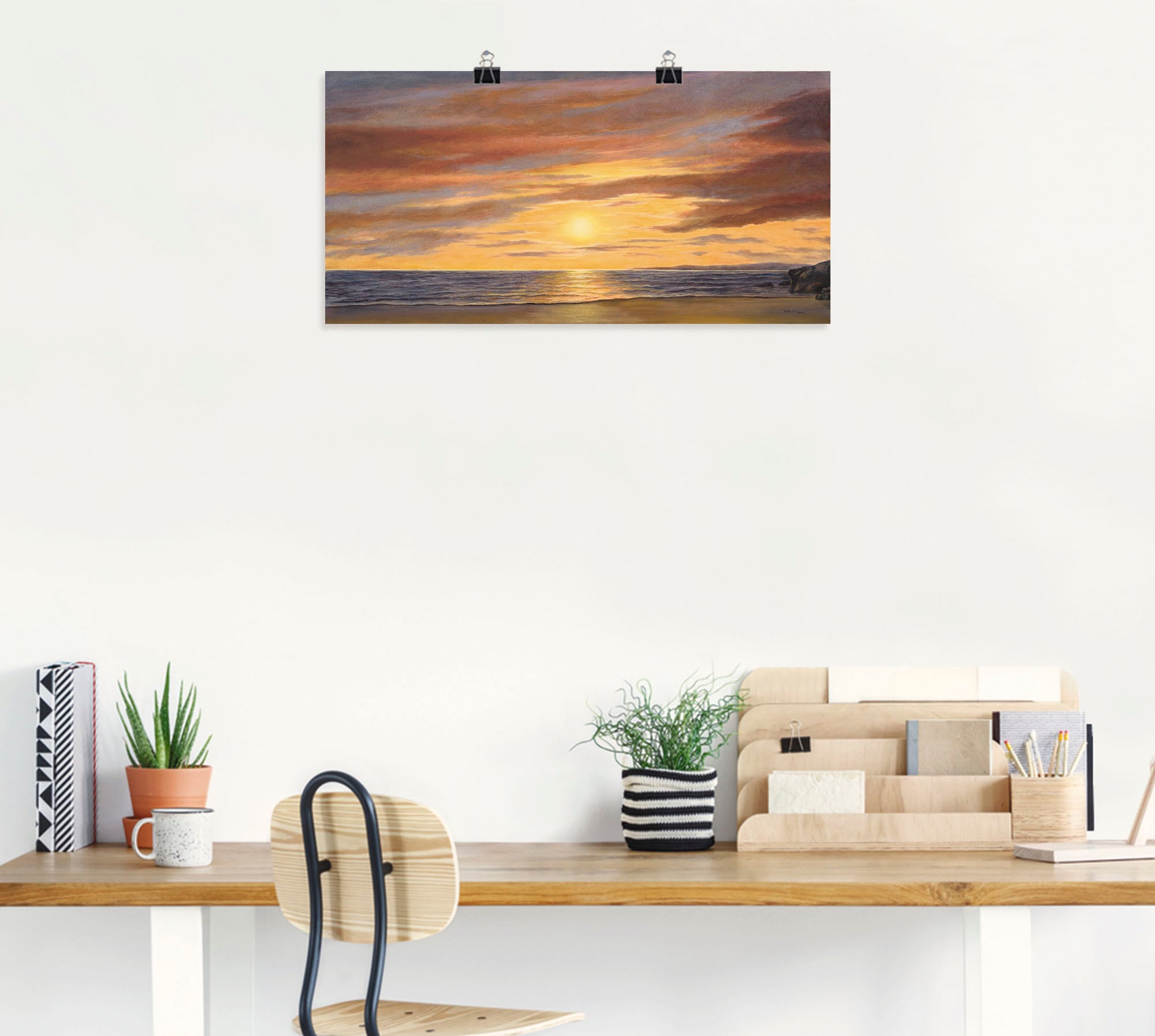 Artland Wandbild »Sonne am Strand«, Strand, (1 St.), als Alubild, Outdoorbild, Leinwandbild, Poster, Wandaufkleber