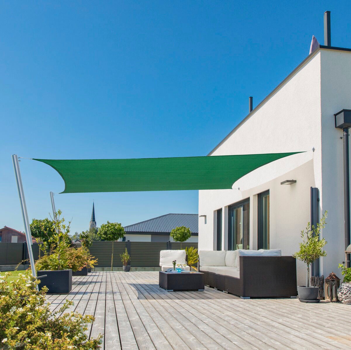 Windhager Sonnensegel »Capri Rechteck«, 4x5m, olive