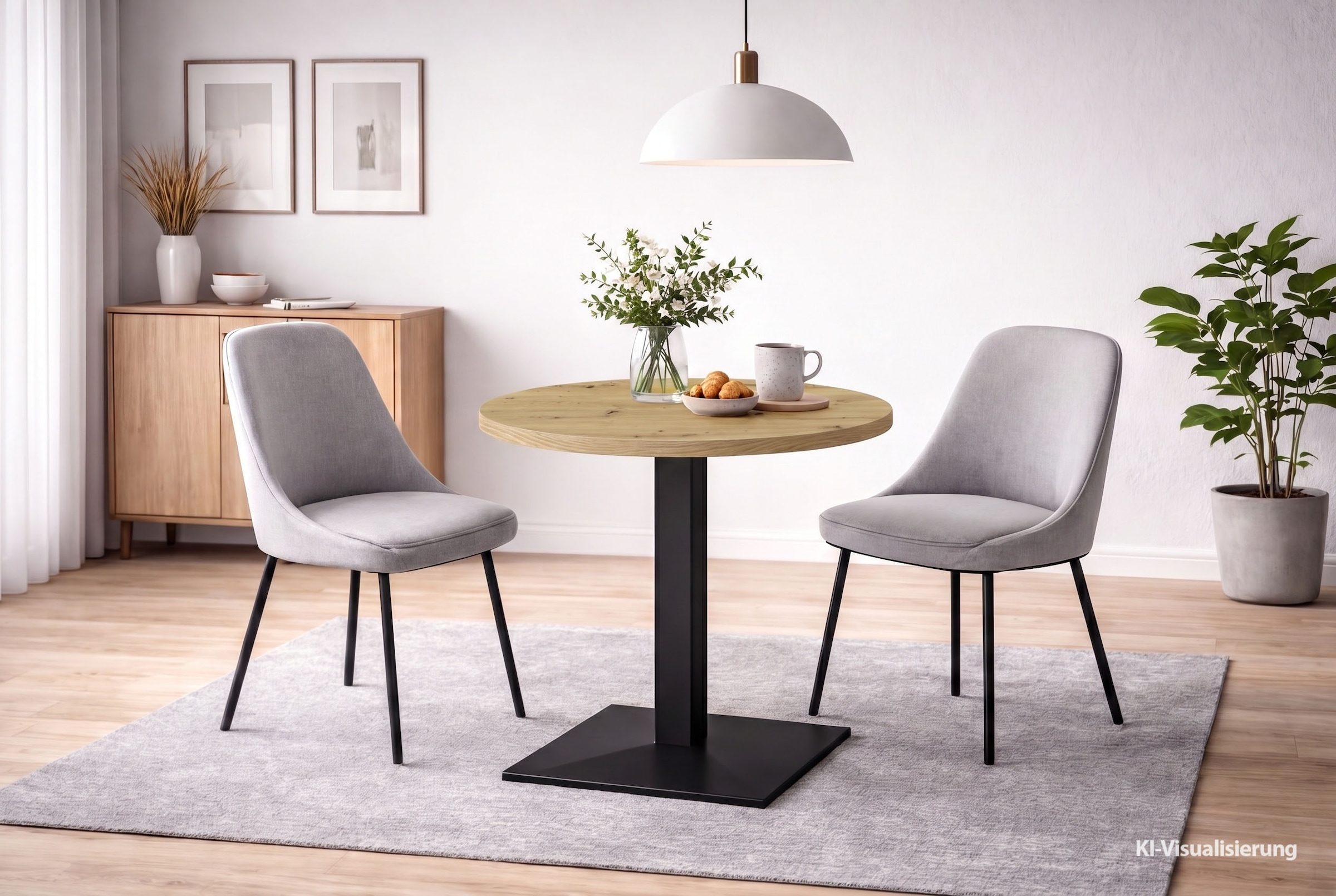 Mäusbacher »Big Bistro Metall« Quadrat-Säulengestell, eckige Platte Ø 70 cm H 75 cm