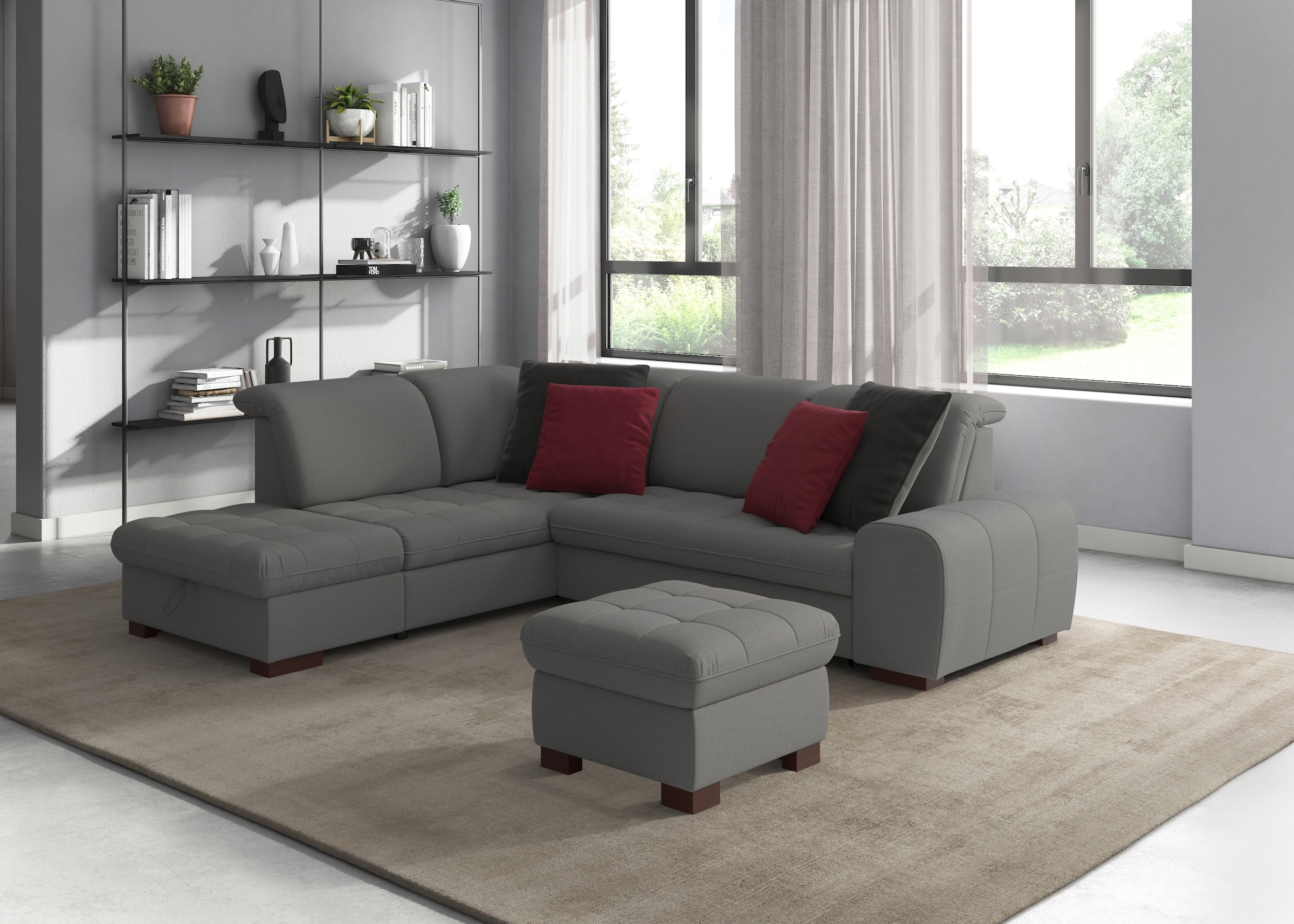 sit&more Ecksofa »Luxor L-Form«, wahlweise mit Bettfunktion, Stauraum und K günstig online kaufen
