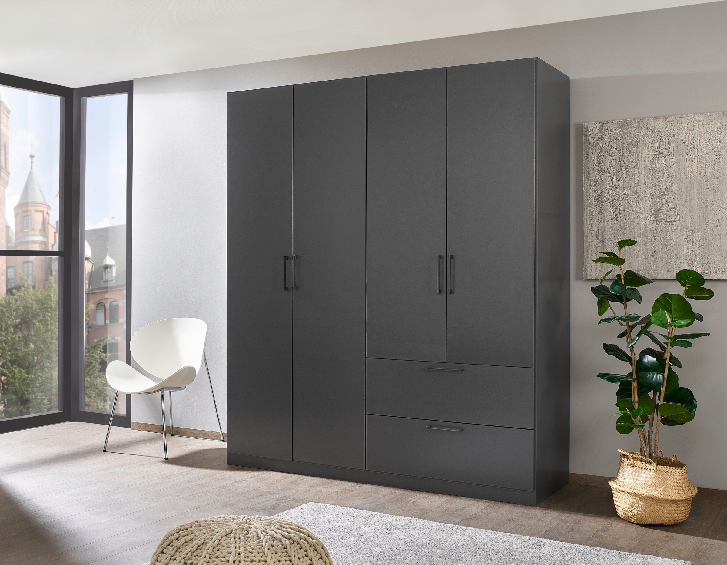 INOSIGN BY RAUCH Kleiderschrank »CHALLENGER«, Drehtürenschrank mit  geräumigen Schubladen MADE IN GERMANY