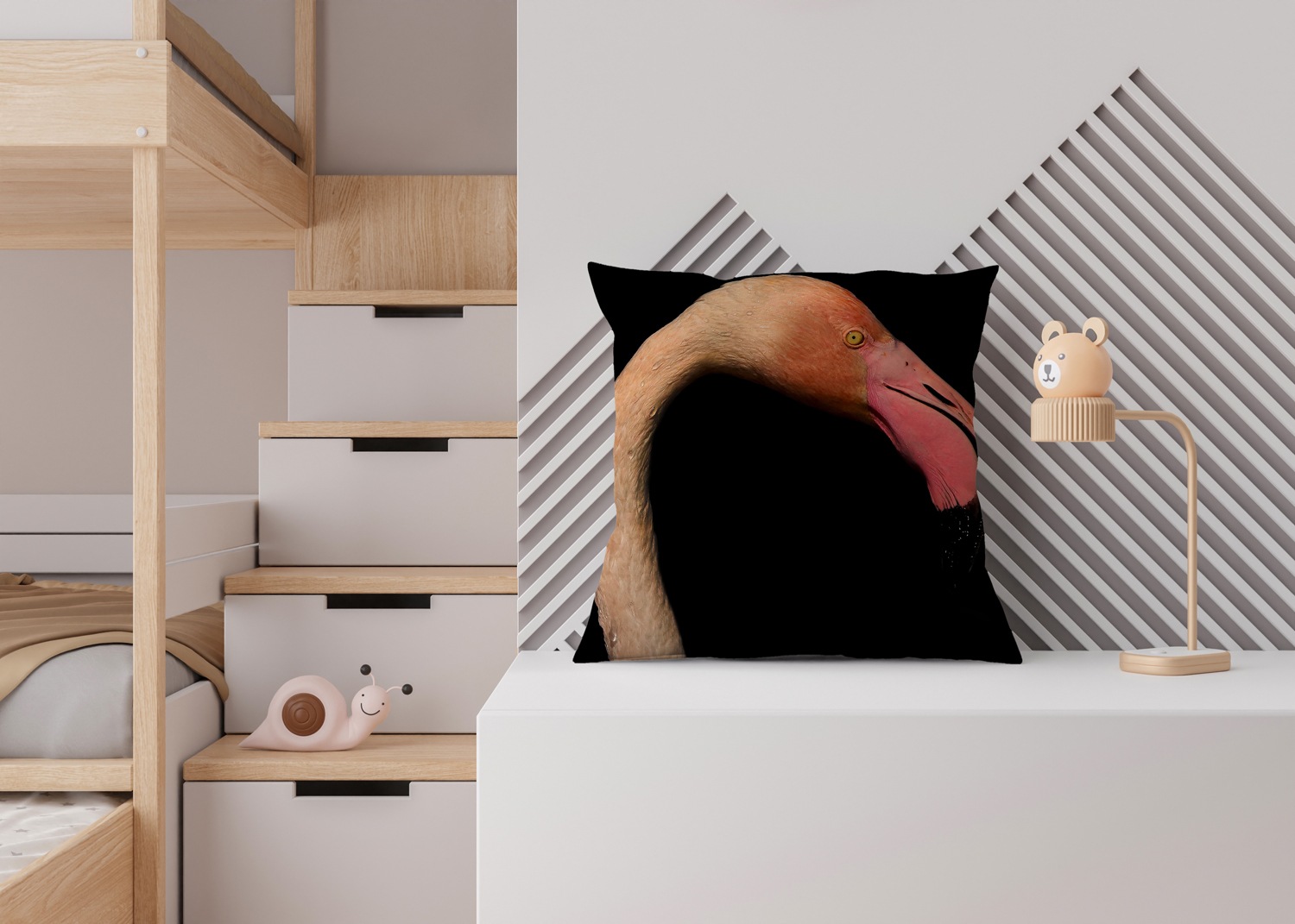 queence Dekokissen »Flamingo«, Kissenhülle mit HD Premium Druck, geruchsneutral, 40x40cm