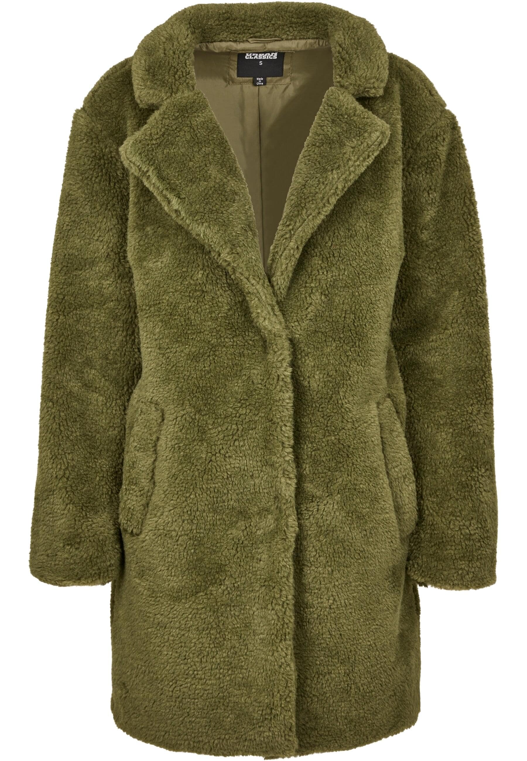 URBAN CLASSICS Parka »Urban Classics Damen Ladies Oversized Sherpa Coat« 1 Stk. tlg. ohne Kapuze