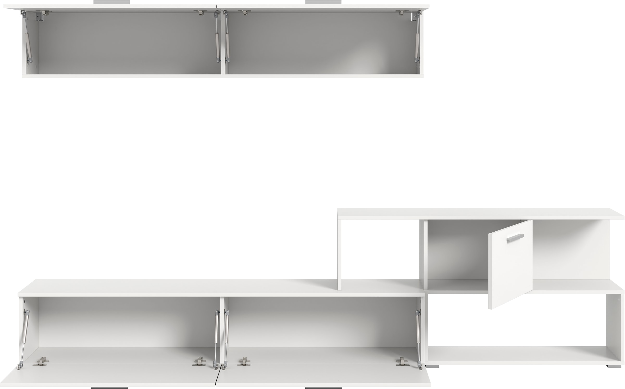 INOSIGN Wohnwand »Pensile, Breite 277 cm, bestehend aus: Lowboard und Hängeschrank«, Wohnkombination, Mediawand, Anbauwand, Wohnzimmer Set