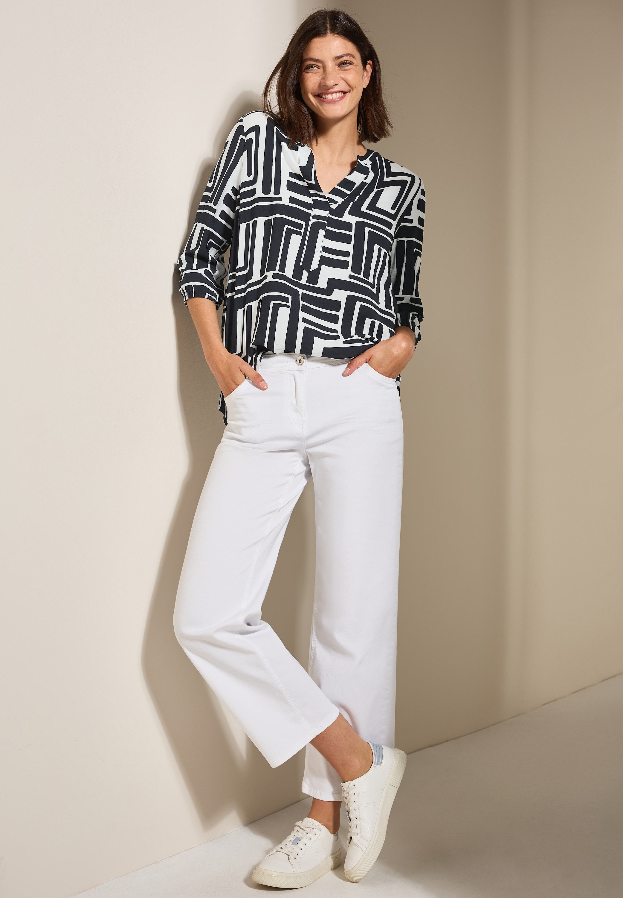 Cecil Druckbluse, mit grafischem Muster