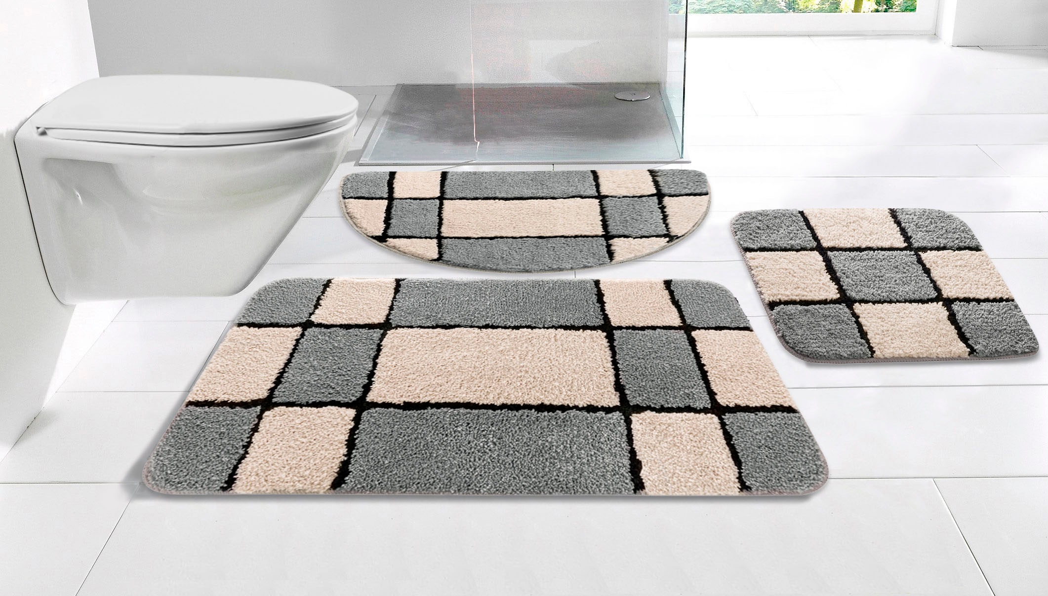 my home Badematte »Melli« Höhe 16 mm rutschhemmend beschichtet fußbodenheiz günstig online kaufen