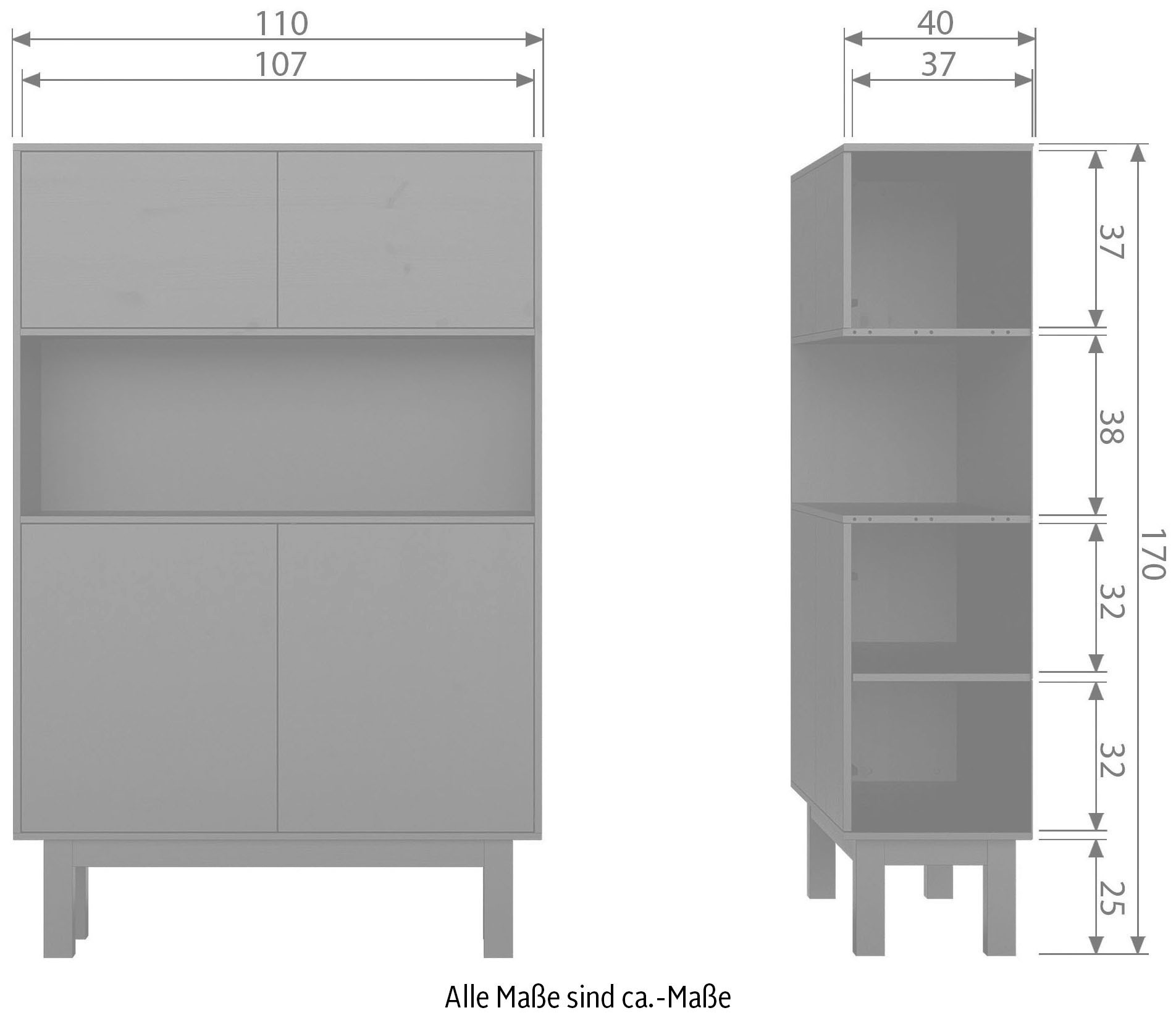 WOOOD Vitrinenschrank »Finca«