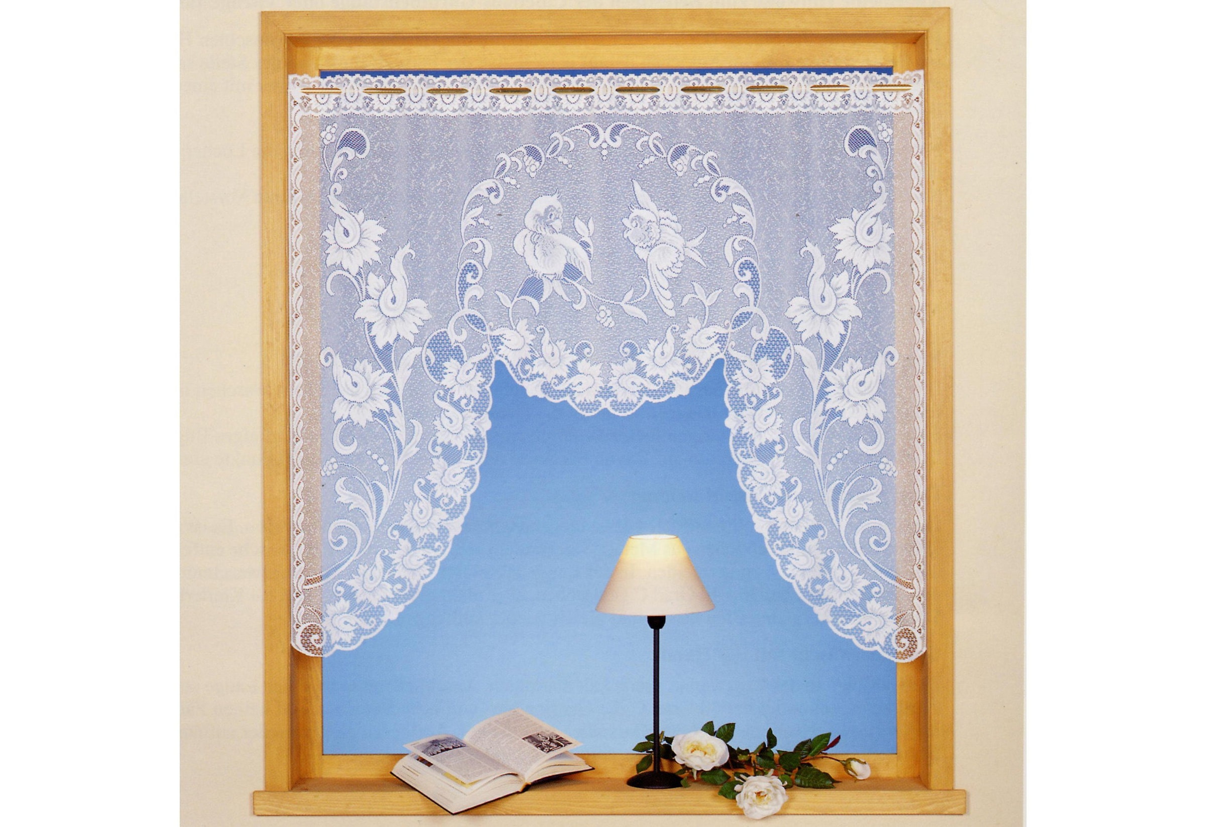 Weckbrodt Scheibengardine »Loren«, (1 St.), Bistro, Gardine, Jacquard, flor günstig online kaufen