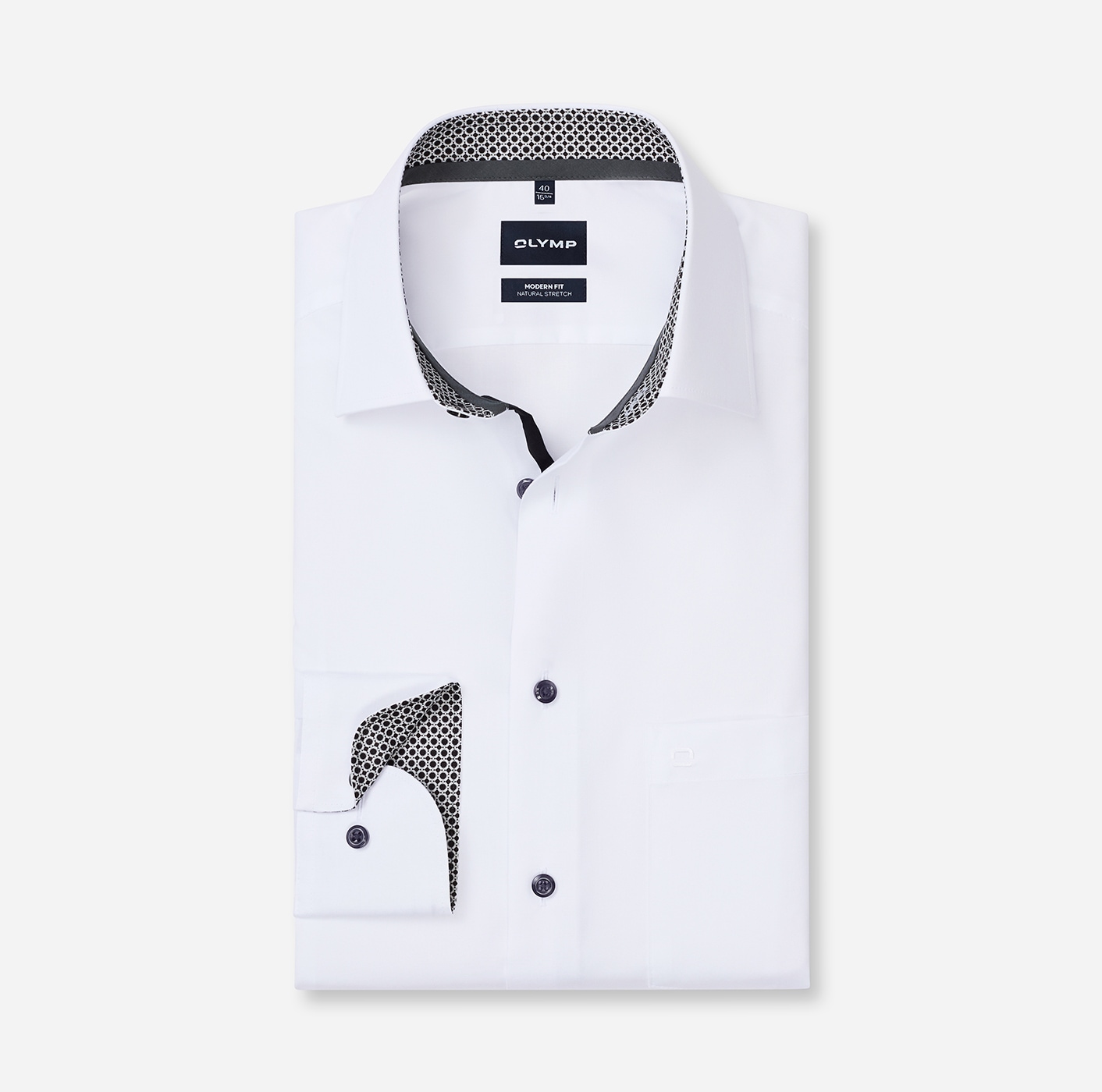 OLYMP Langarmhemd »Luxor« Businesshemd, New-Kentkragen, Modern Fit