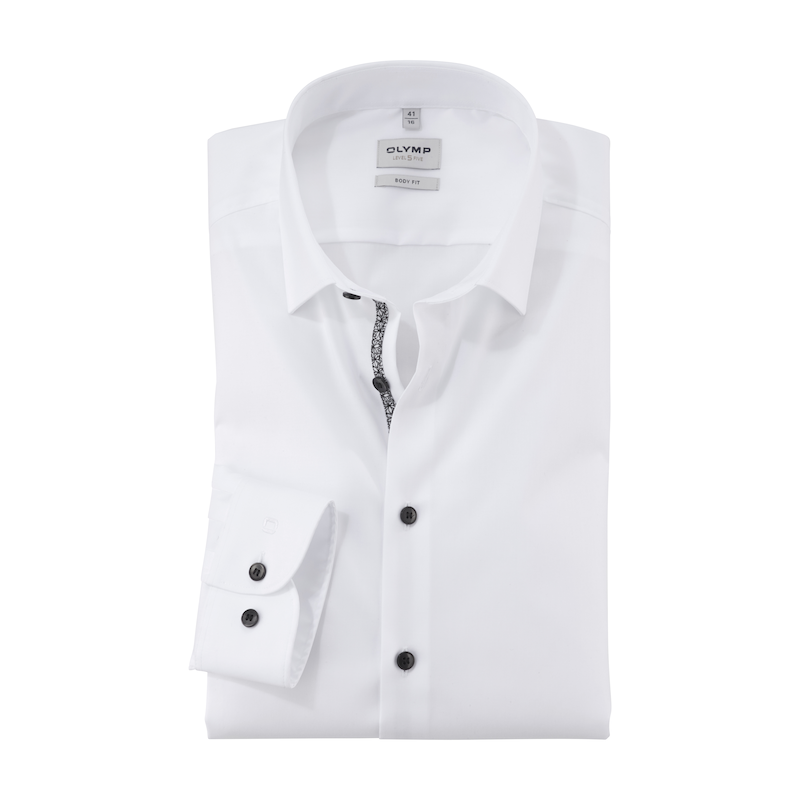 OLYMP Businesshemd »Level 5« weiss 40 - N-Gr N-Gr 40 Langarmhemd für kühle Tage