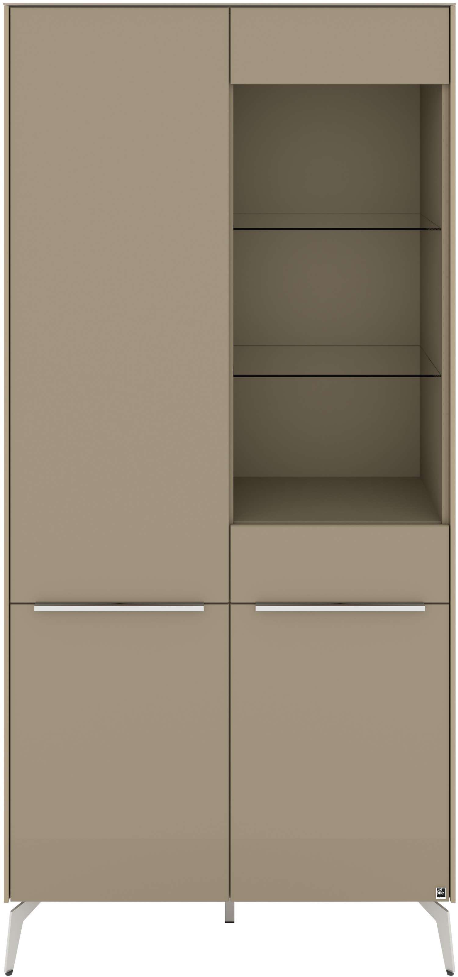 set one by Musterring Standvitrine »Reno« 1 Stk. tlg. Mit Winkelfuß in diversen Farben, 200 cm Höhe & Farbauswahl