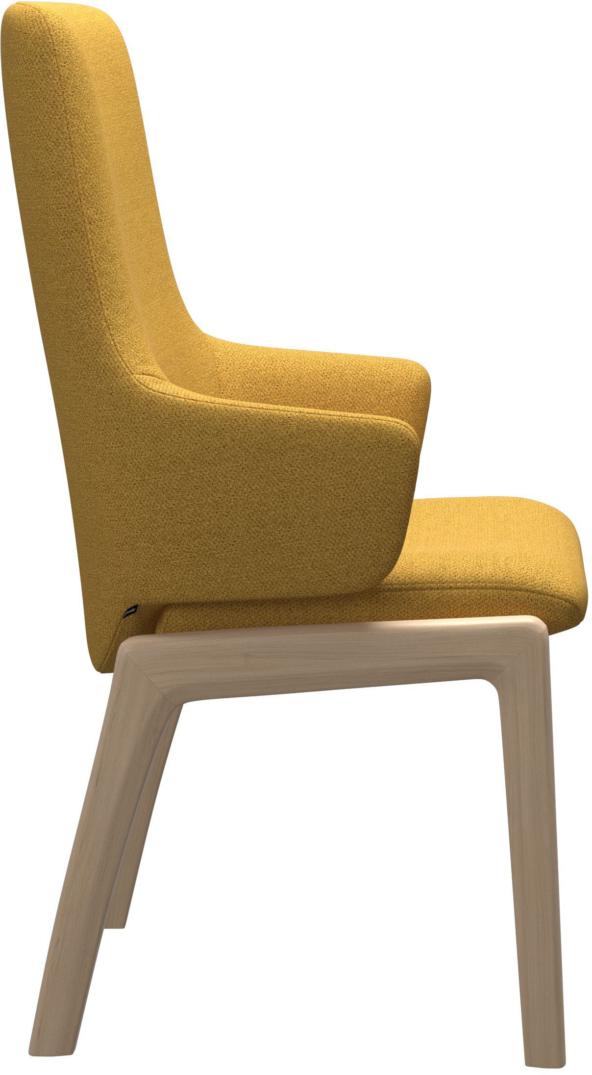 Stressless® Polsterstuhl »Laurel«, ROHLEDER Stoff Q2 FARON, High Back mit Armlehne, Größe L, mit abgerundeten Beinen in Schwarz