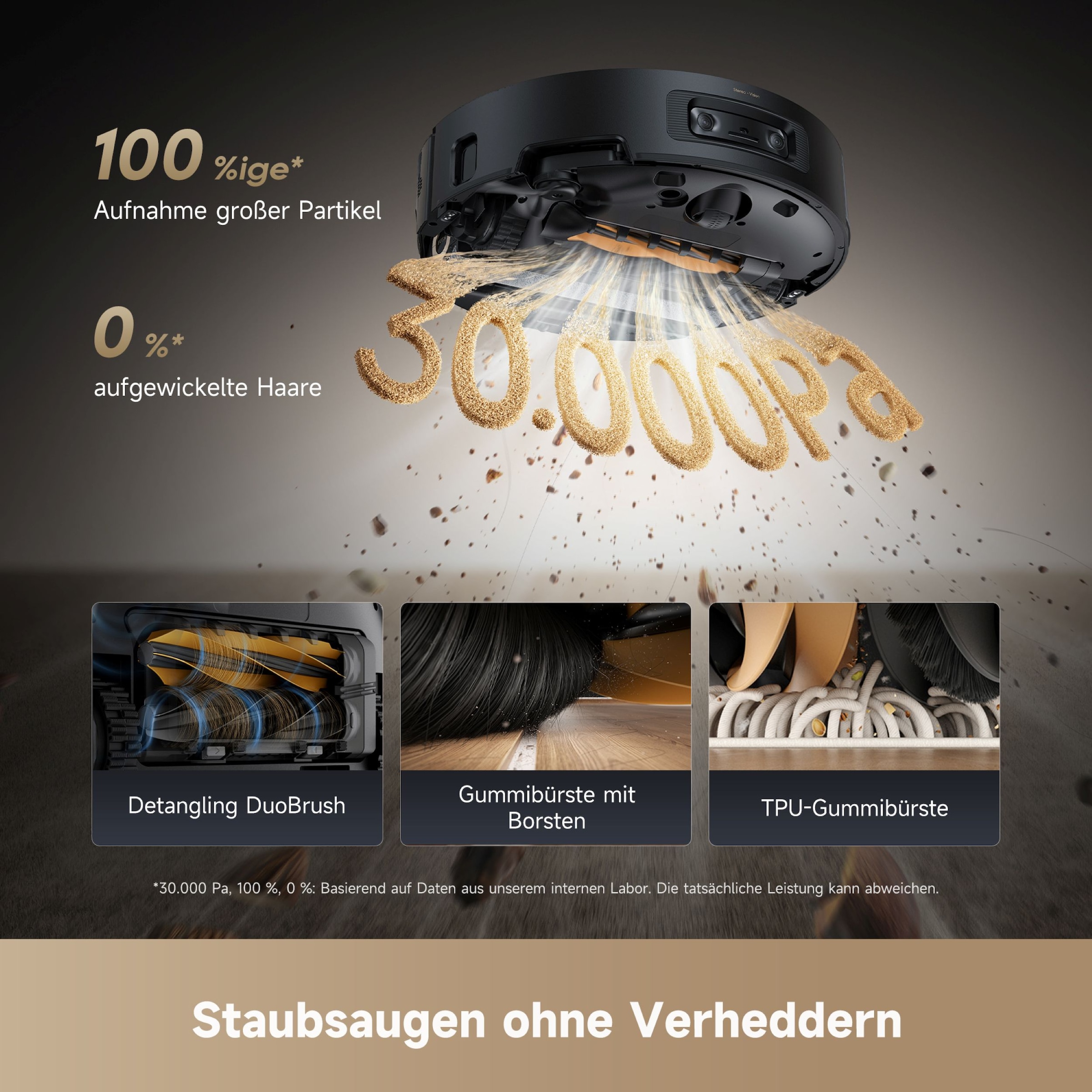 Dreame Nass-Trocken-Saugroboter »Aqua10 Ultra Roller Complete Black«, Warmwasser-Wischsystem, Rollenmopp, überwindet Hindernisse, 30.000 Pa