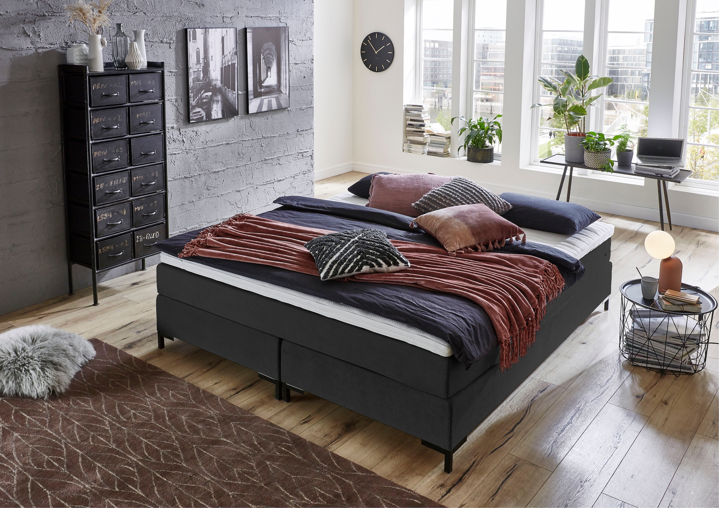 ATLANTIC home collection Boxspringbett "Romy", ohne Kopfteil, frei im Raum günstig online kaufen