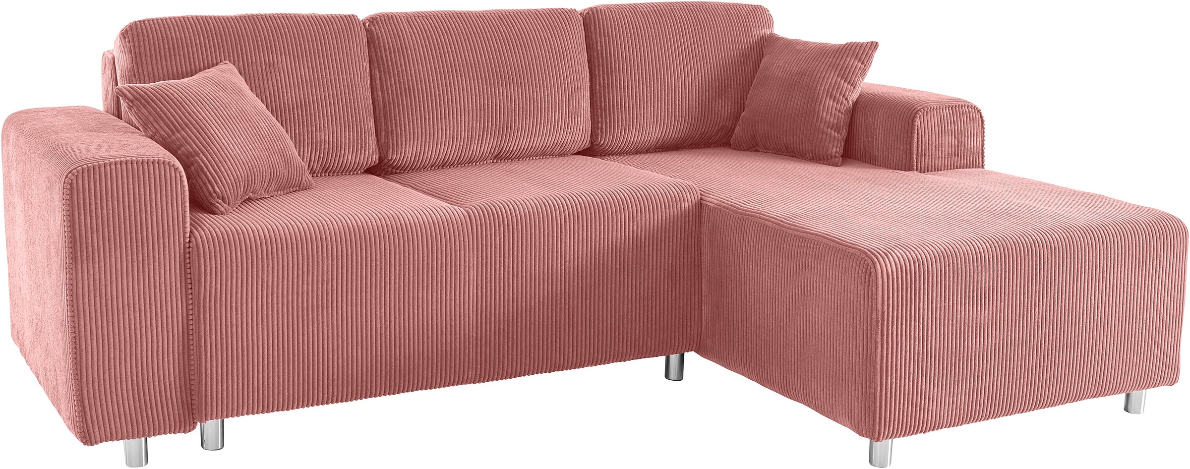 Guido Maria Kretschmer Home&Living Ecksofa »Györ«, L-Form, wahlweise mit Bettfunktion und Bettkasten incl. 2 Zierkissen
