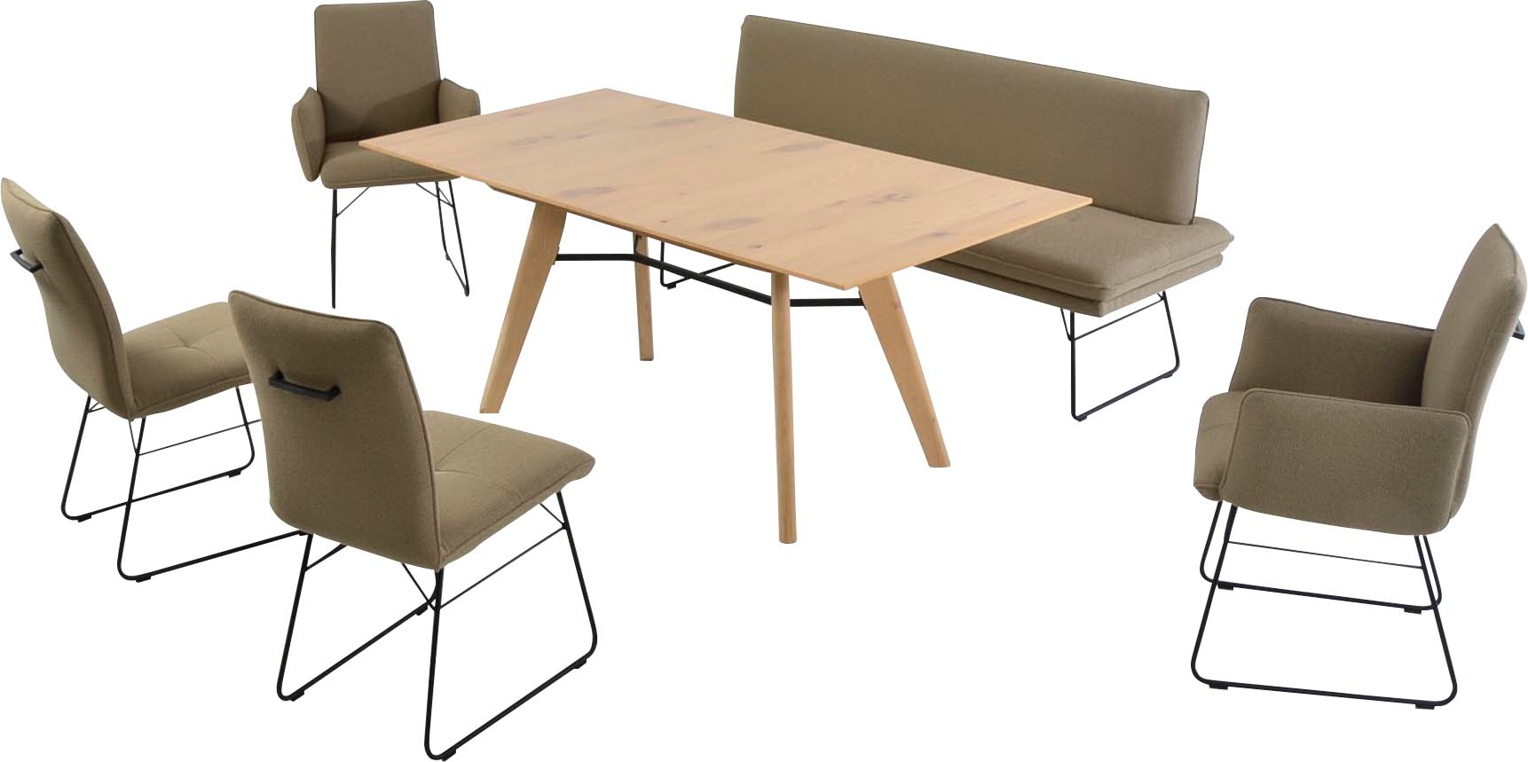 K+W Komfort & Wohnen Essgruppe »Giacomo IV« 6 Stk. tlg. Polsterbank in 2 Gr günstig online kaufen
