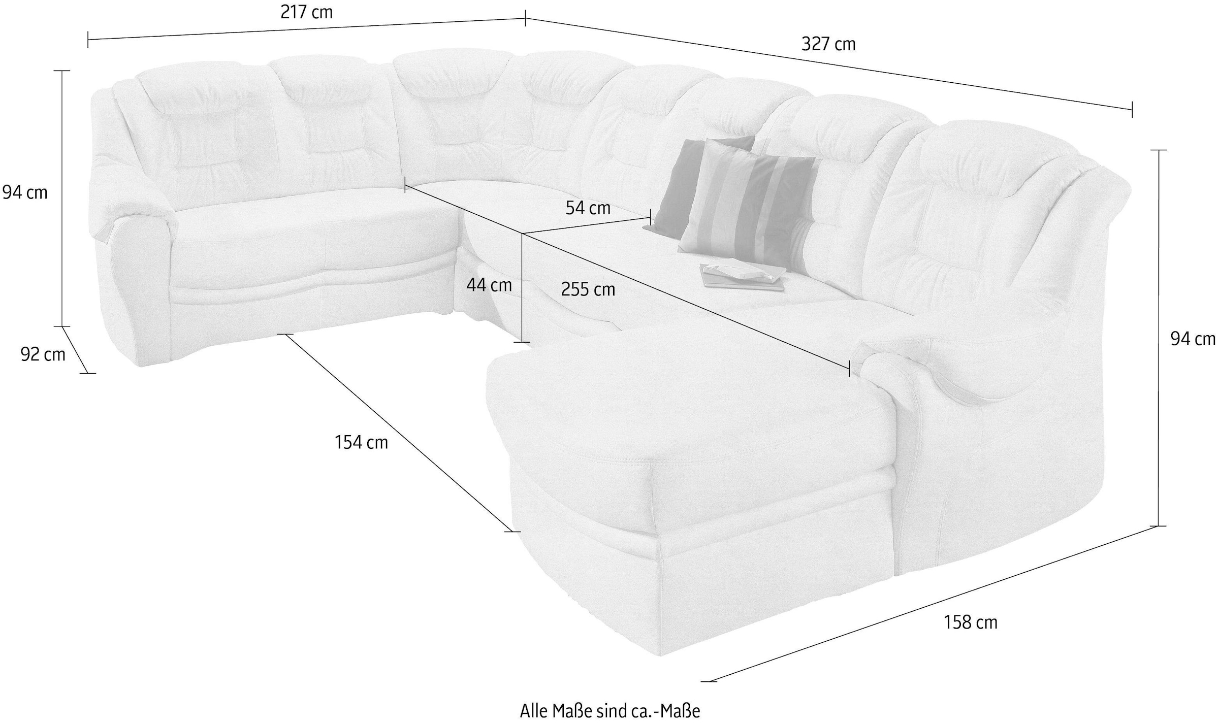 sit&more Wohnlandschaft »Bellevue U-Form«, wahlweise mit Bettfunktion