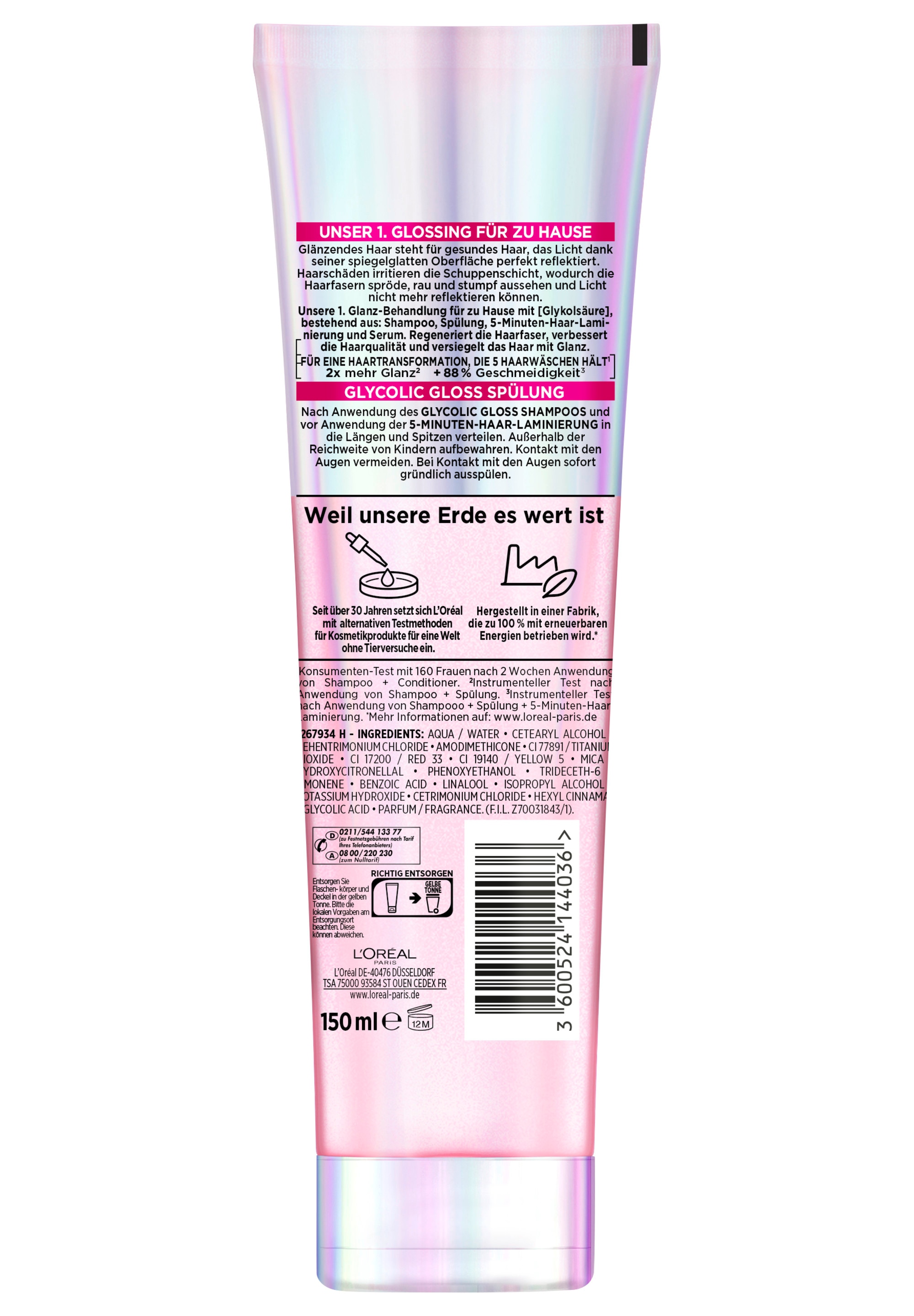 L'ORÉAL PARIS Haarspülung »L'Oréal Paris Elvital Glycolic Gloss Spülung«