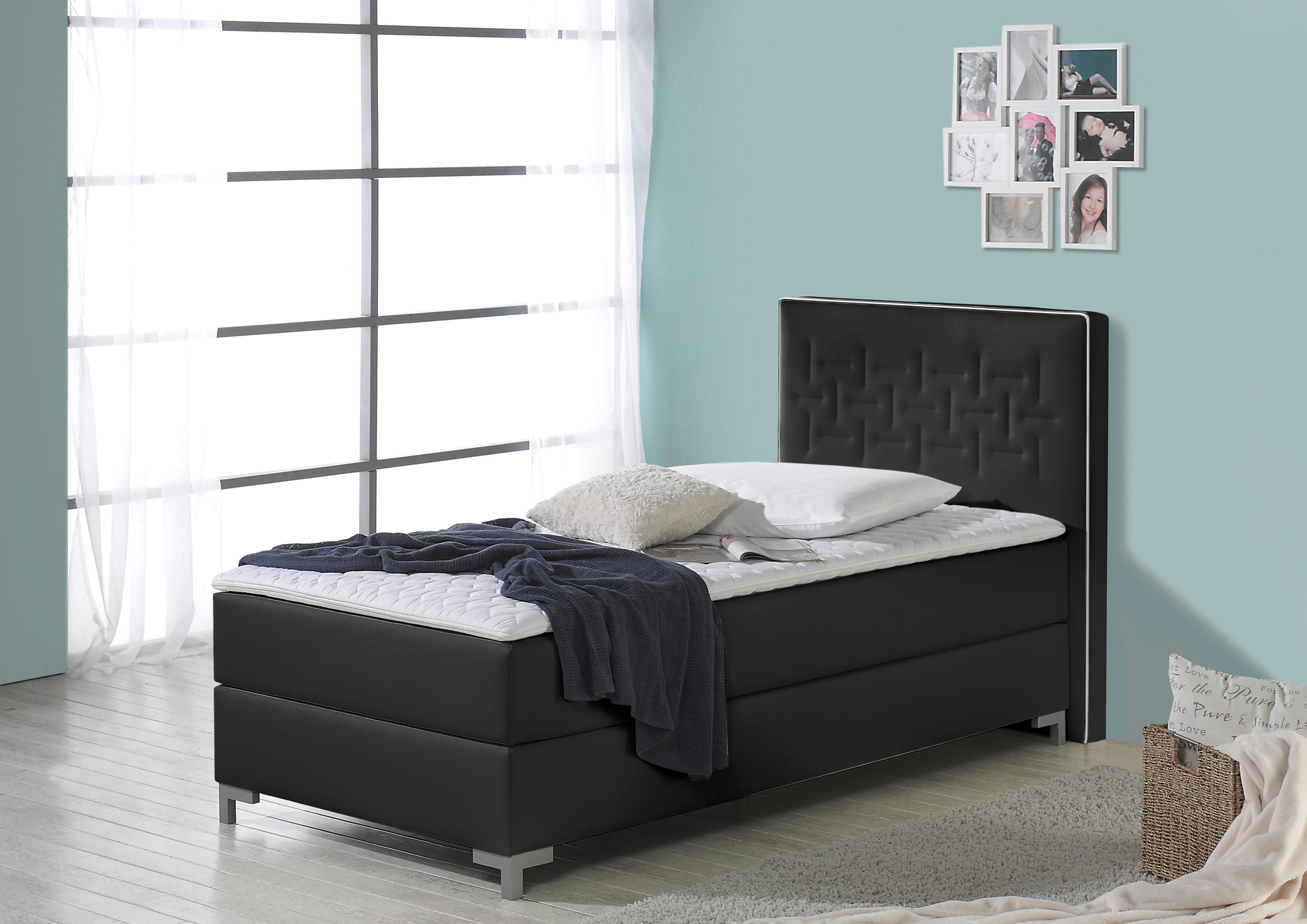 Home affaire Boxspringbett »Coos« mit besonderer Steppung im Kopfteil, 3 Ma günstig online kaufen