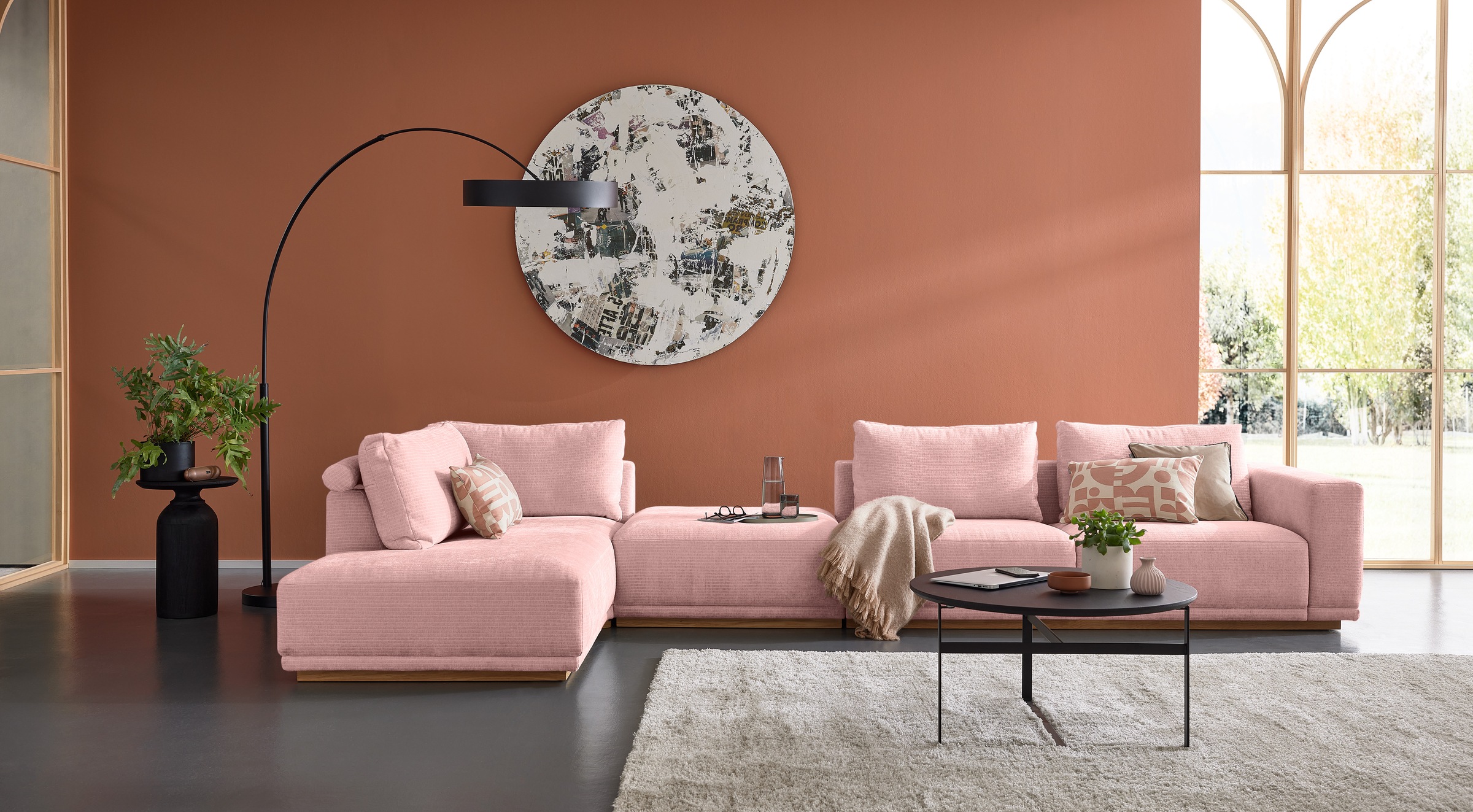 Musterring Wohnlandschaft Anreihsofa mit Armlehne rechts, Eckteil links mit günstig online kaufen