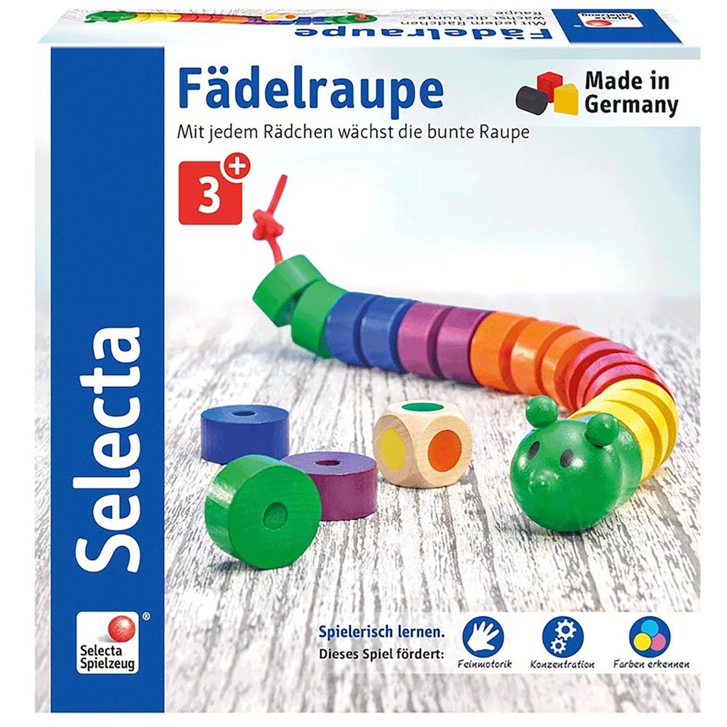 Selecta Spiel »Fädelraupe«