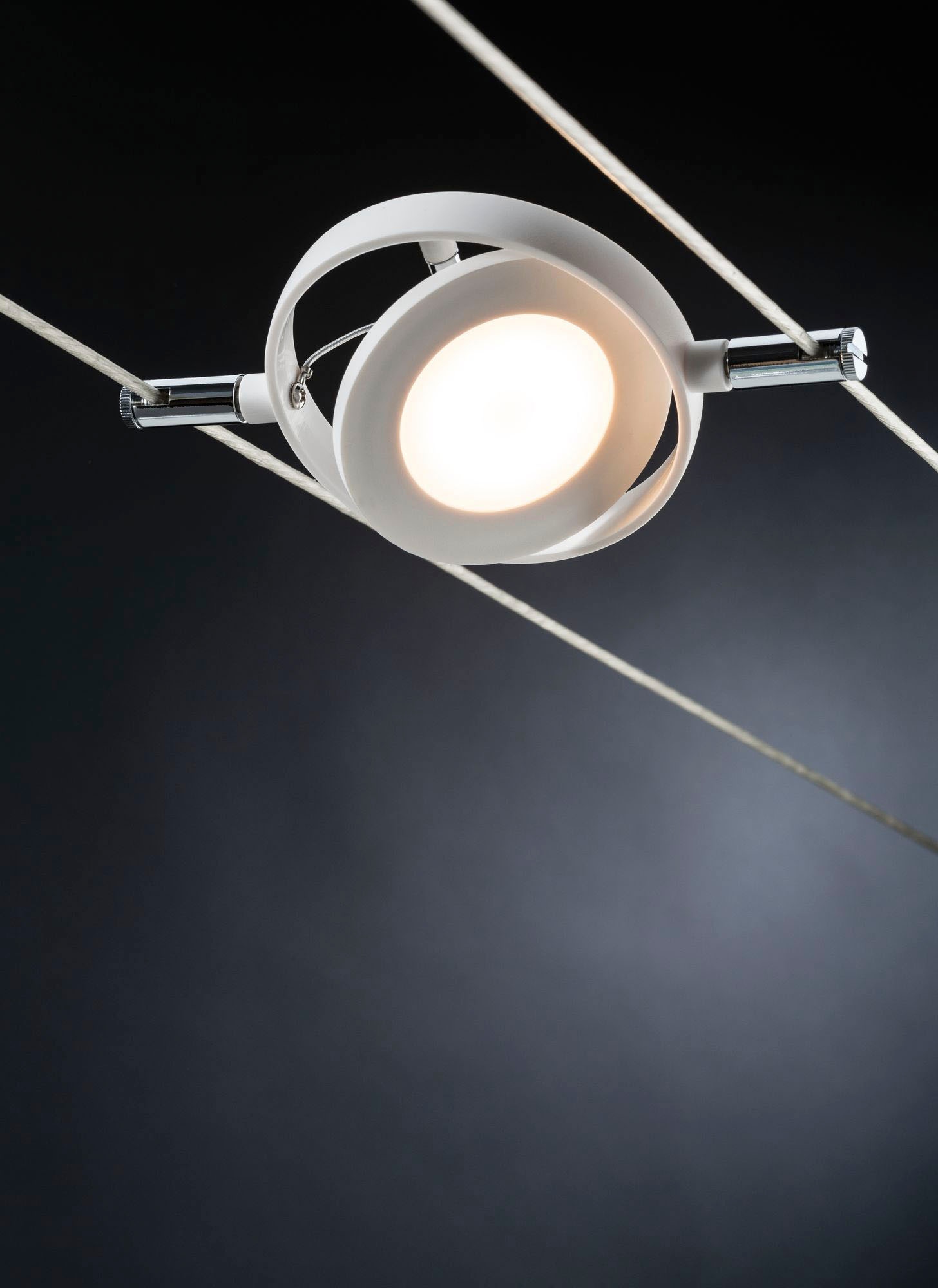 Paulmann LED Deckenleuchte, 6 flammig, Wohnzimmerlampe LED 6x4W RoundMac 230V/12V DC Weiß matt