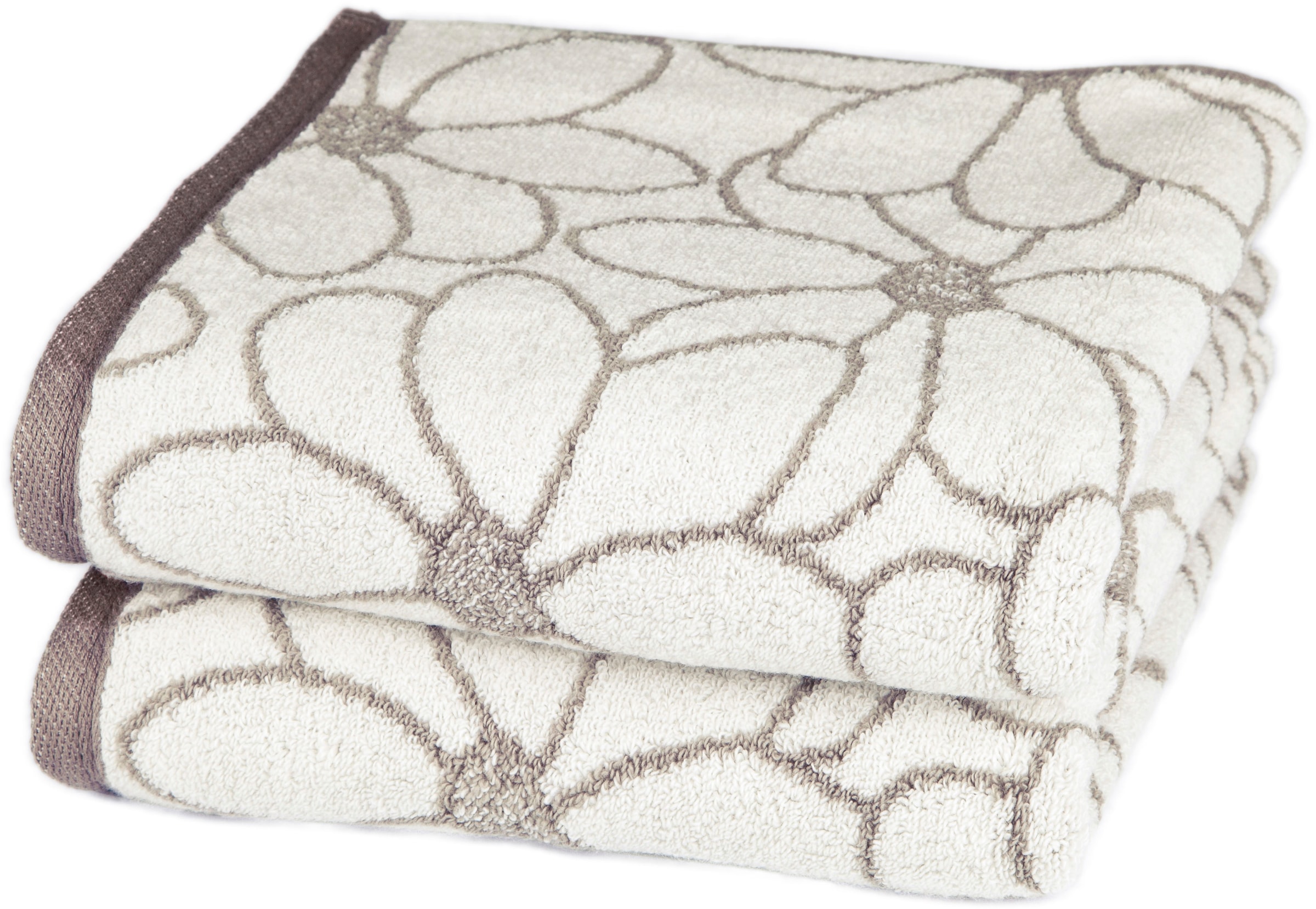 ROSS Handtücher »Blütenfond«, (2 bestellen schnell bequem feinster Mako-Baumwolle und aus St.)