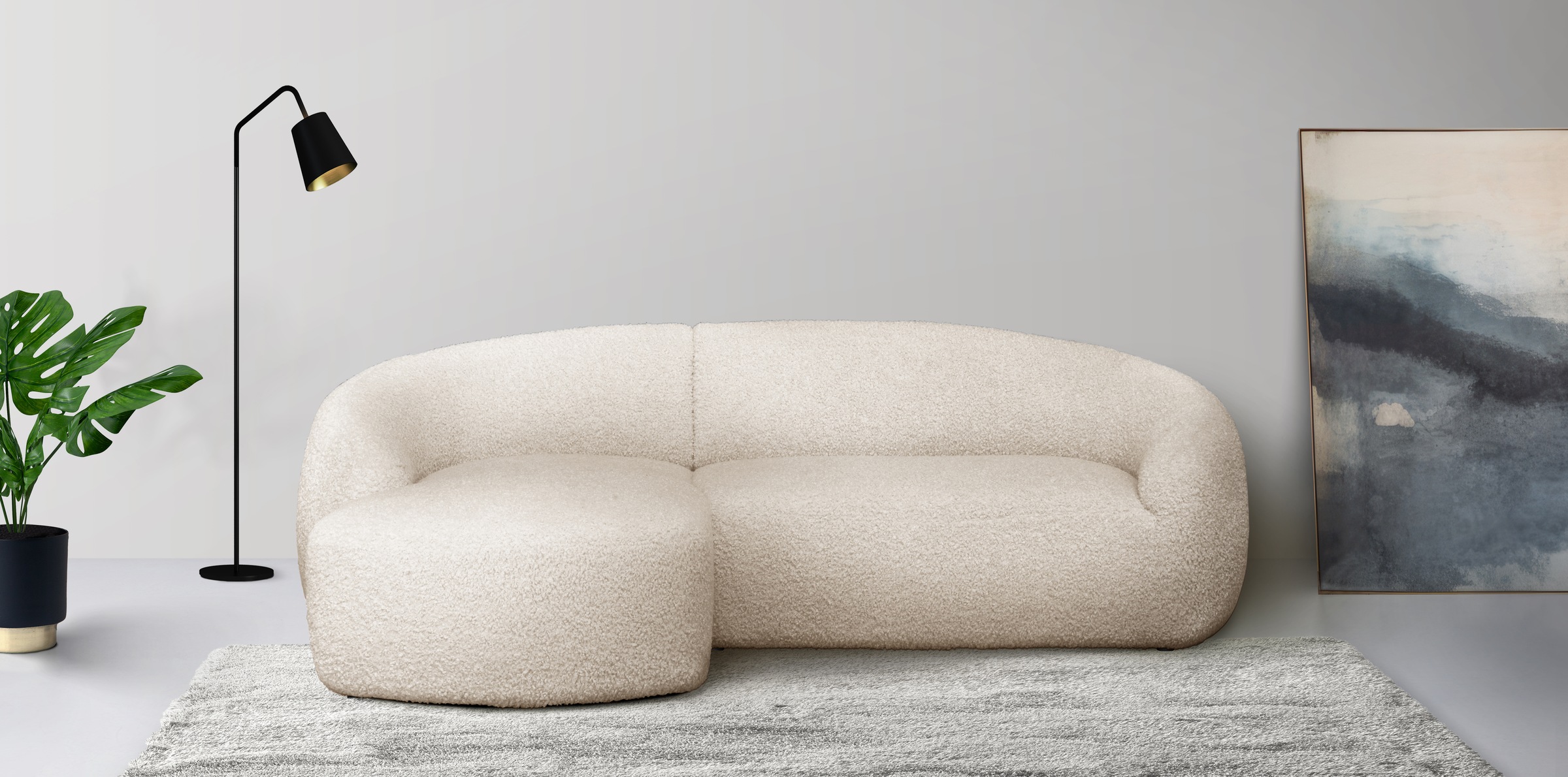 LeGer Home by Lena Gercke Ecksofa "YANI, L-Form, Designersofa, organische F günstig online kaufen