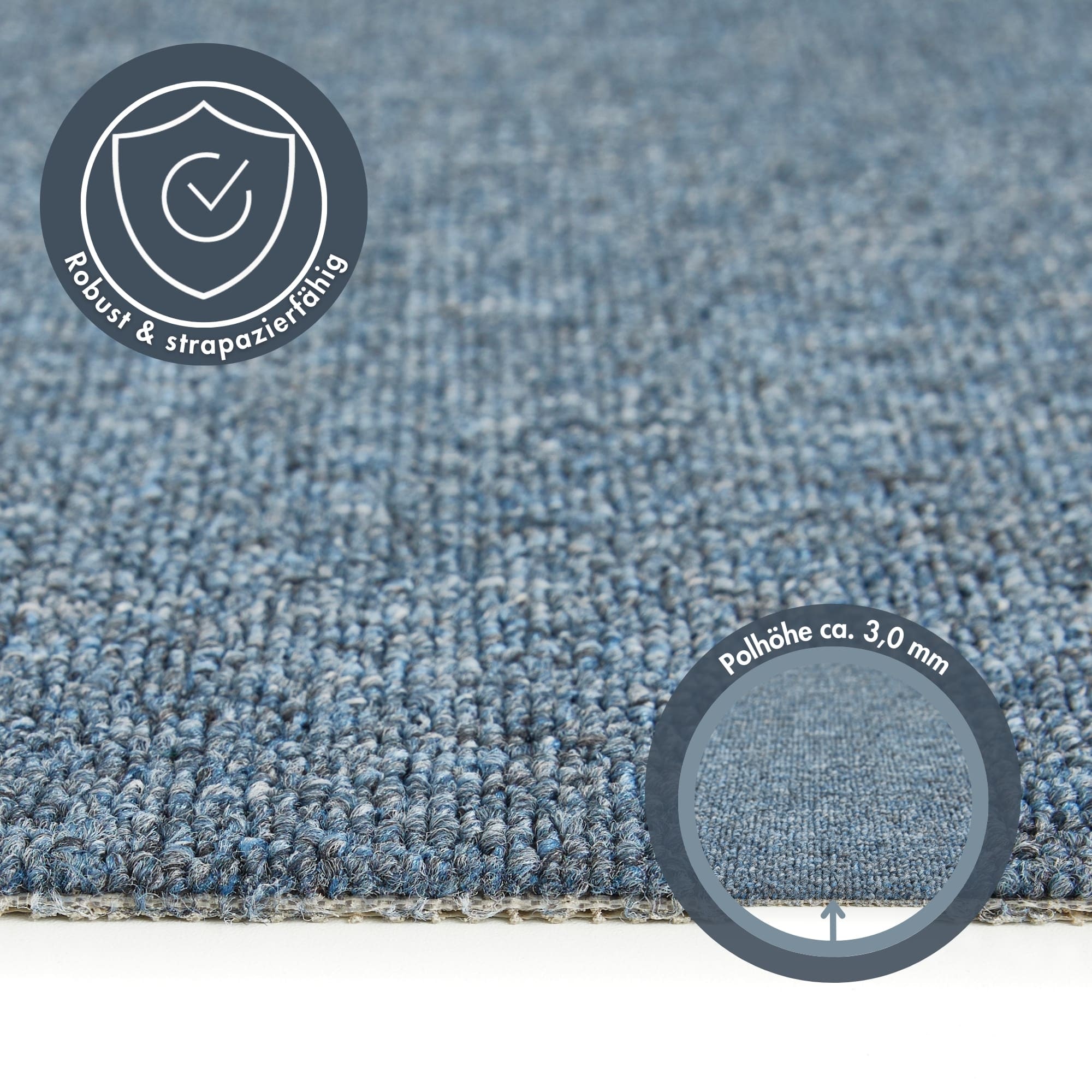 Andiamo Teppichboden »Barbara, Feinschlinge, Made in Netherlands«, rechteckig, 4,5 mm Höhe, meliert, Breite 200 oder 400 cm, strapazierfähig, pflegeleicht