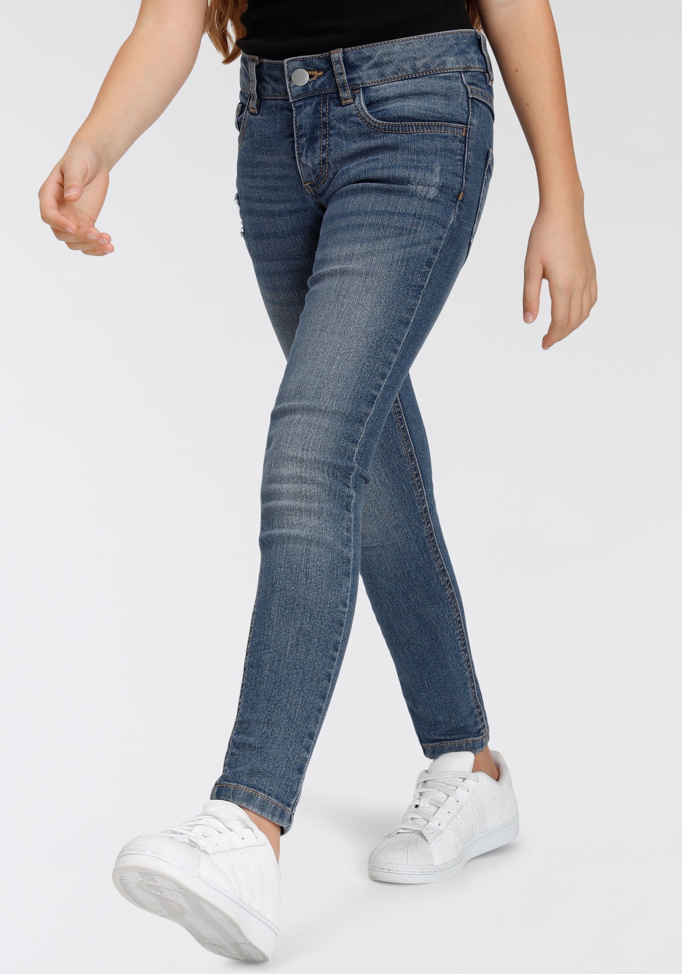 online Abriebeffekten Stretch-Jeans, kaufen Bench. dezenten Super in mit Skinny