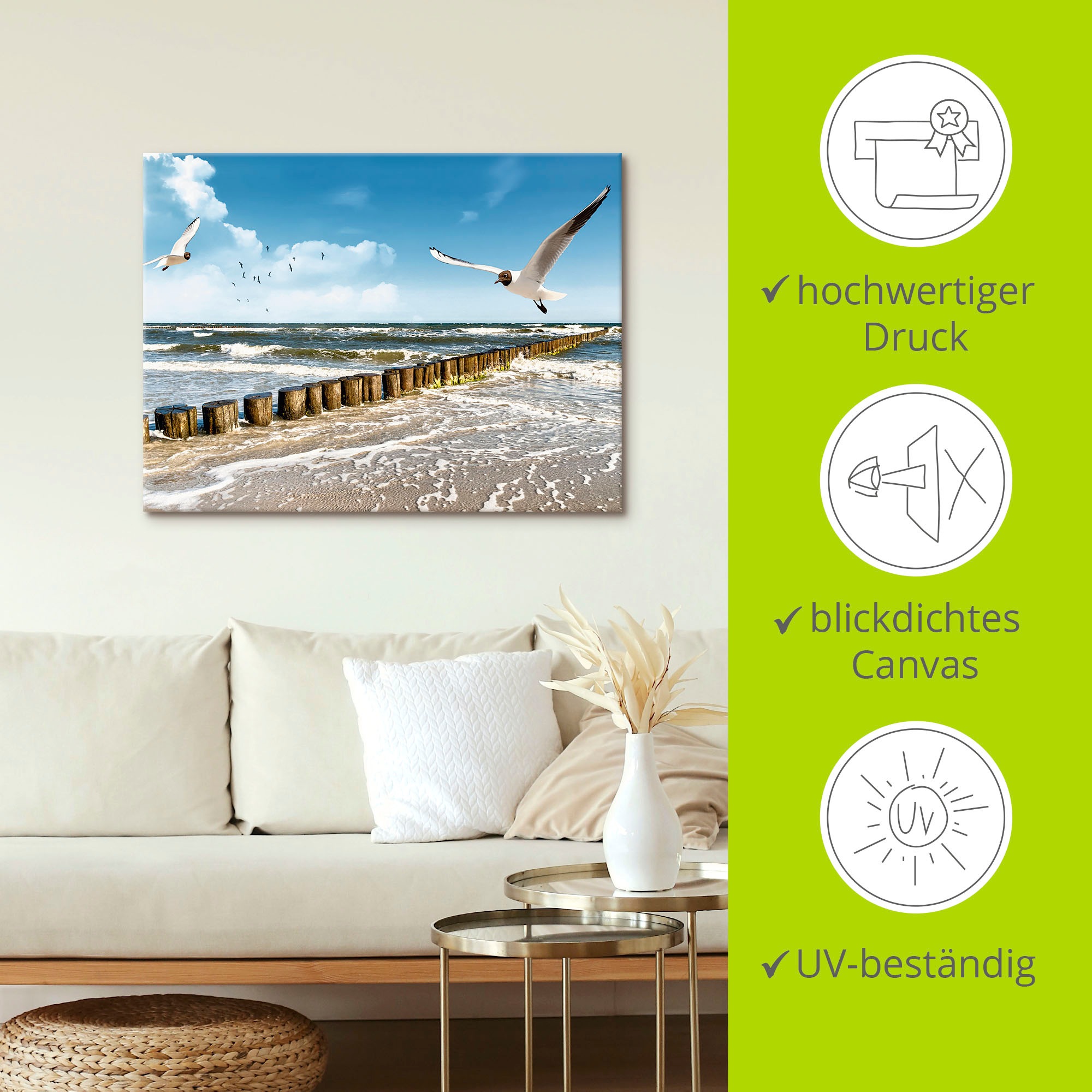 Artland Wandbild »Ostsee« Gewässer 1 Stk. tlg. als Leinwandbild, Poster in verschied. Größen