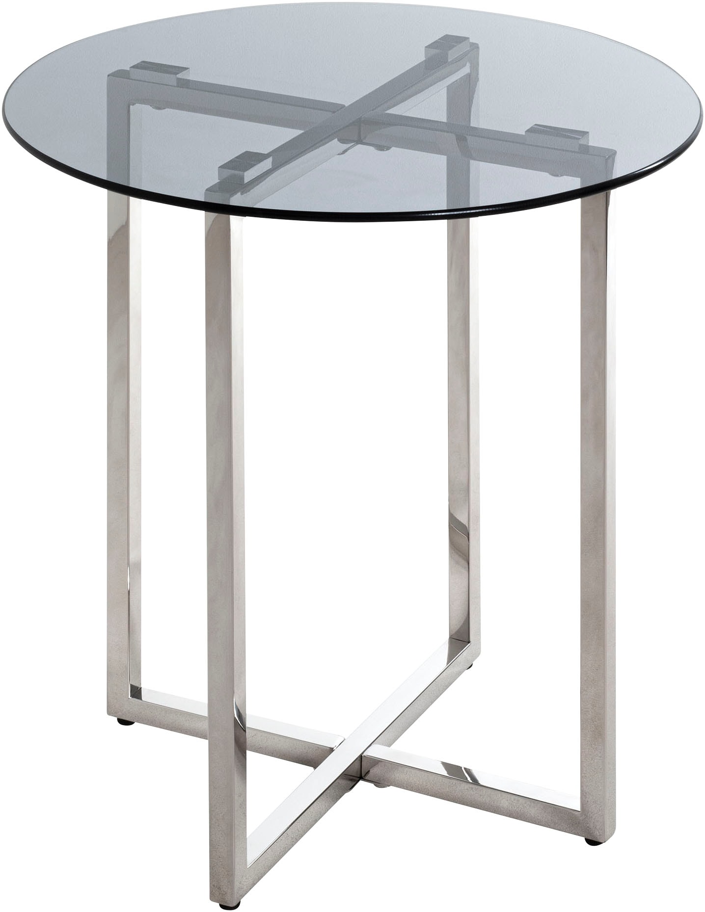 HAKU Beistelltisch »Sofatisch, Wohnzimmertisch« 1 Stk. tlg. rund - aus Metall Silber - Ø/H 50/55 cm
