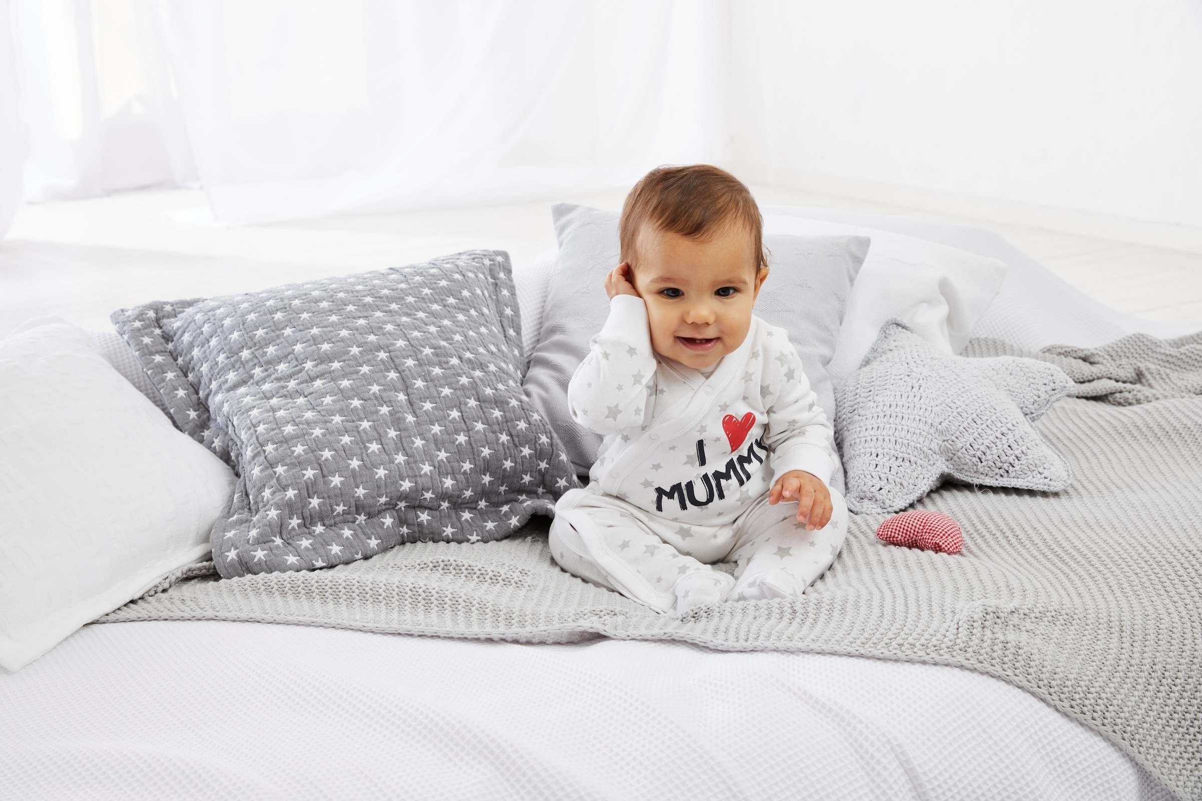 Klitzeklein Schlafoverall »I love Mummy / I love Daddy«, (Packung, 2 tlg.,  2er-Pack), aus Bio-Baumwolle, Baby-Overalls online kaufen