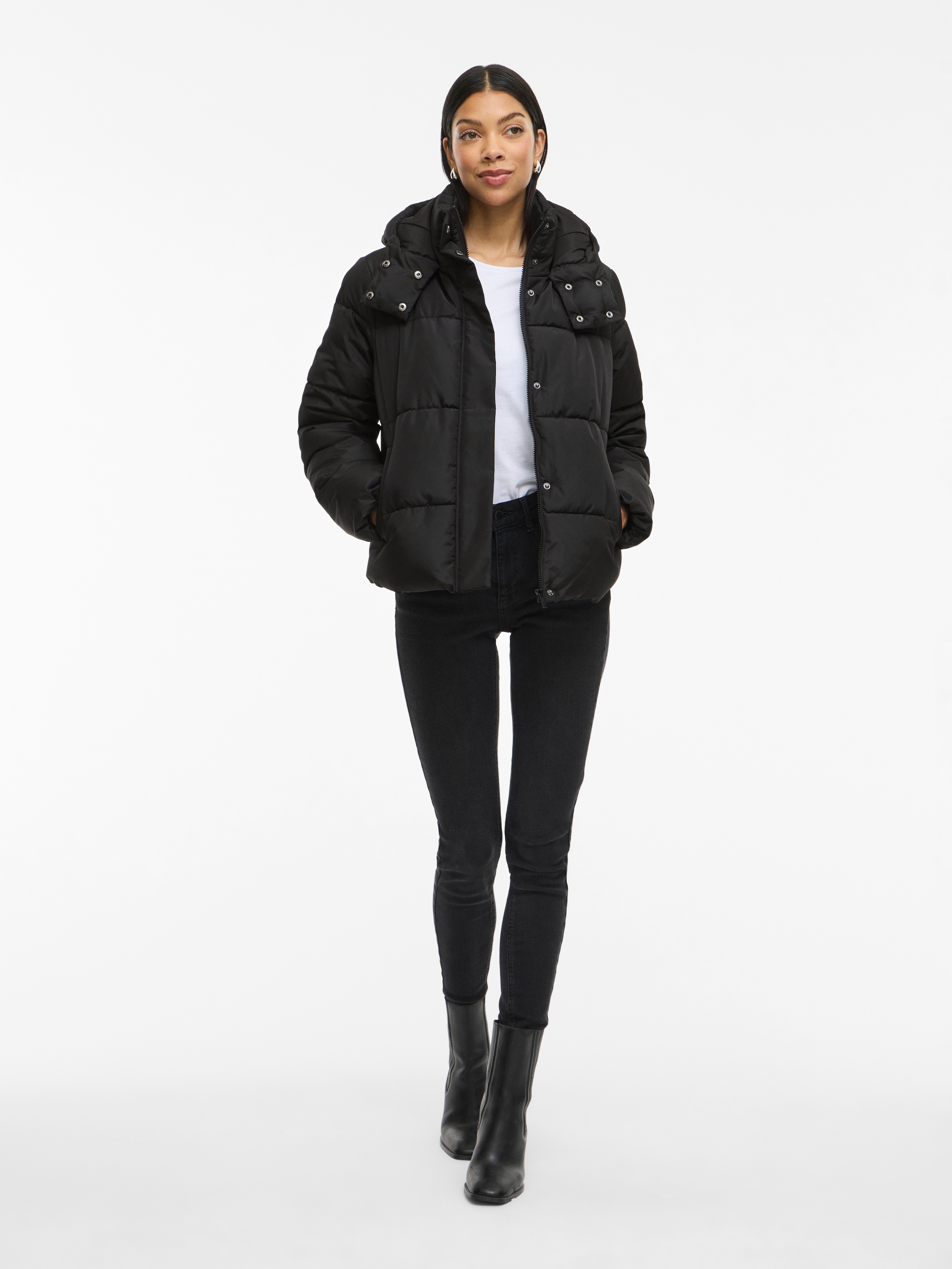 Vila Steppjacke »VIMILJA PADDED PUFFER - NOOS« mit Kapuze