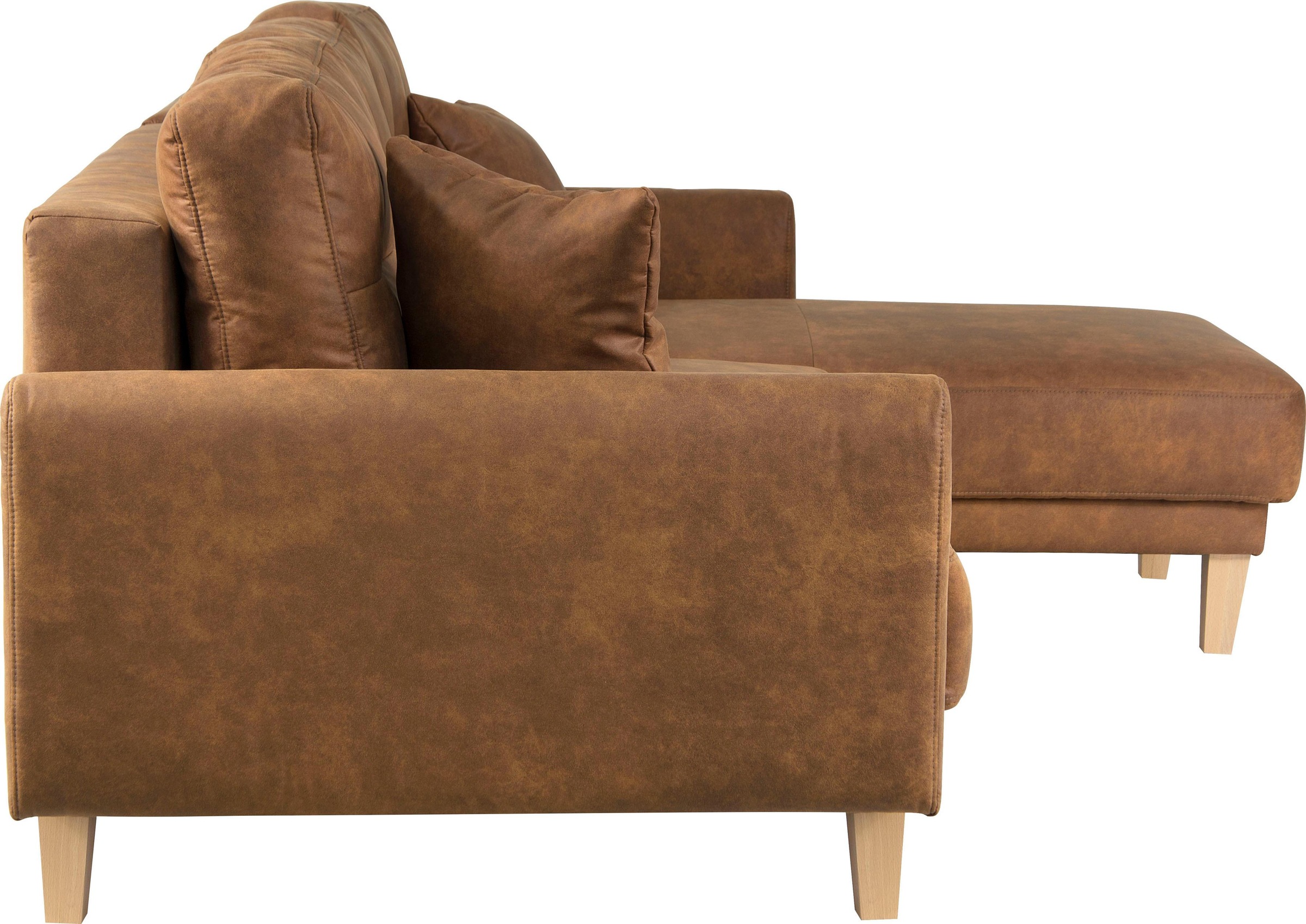 Home affaire Ecksofa »TRIPLO optionale Schlafsofa mit Bettkasten, Maße B/T/H: 234/164/89 cm«, L-Form wahlweise mit Bettfunktion - Liegefläche 132x210 cm