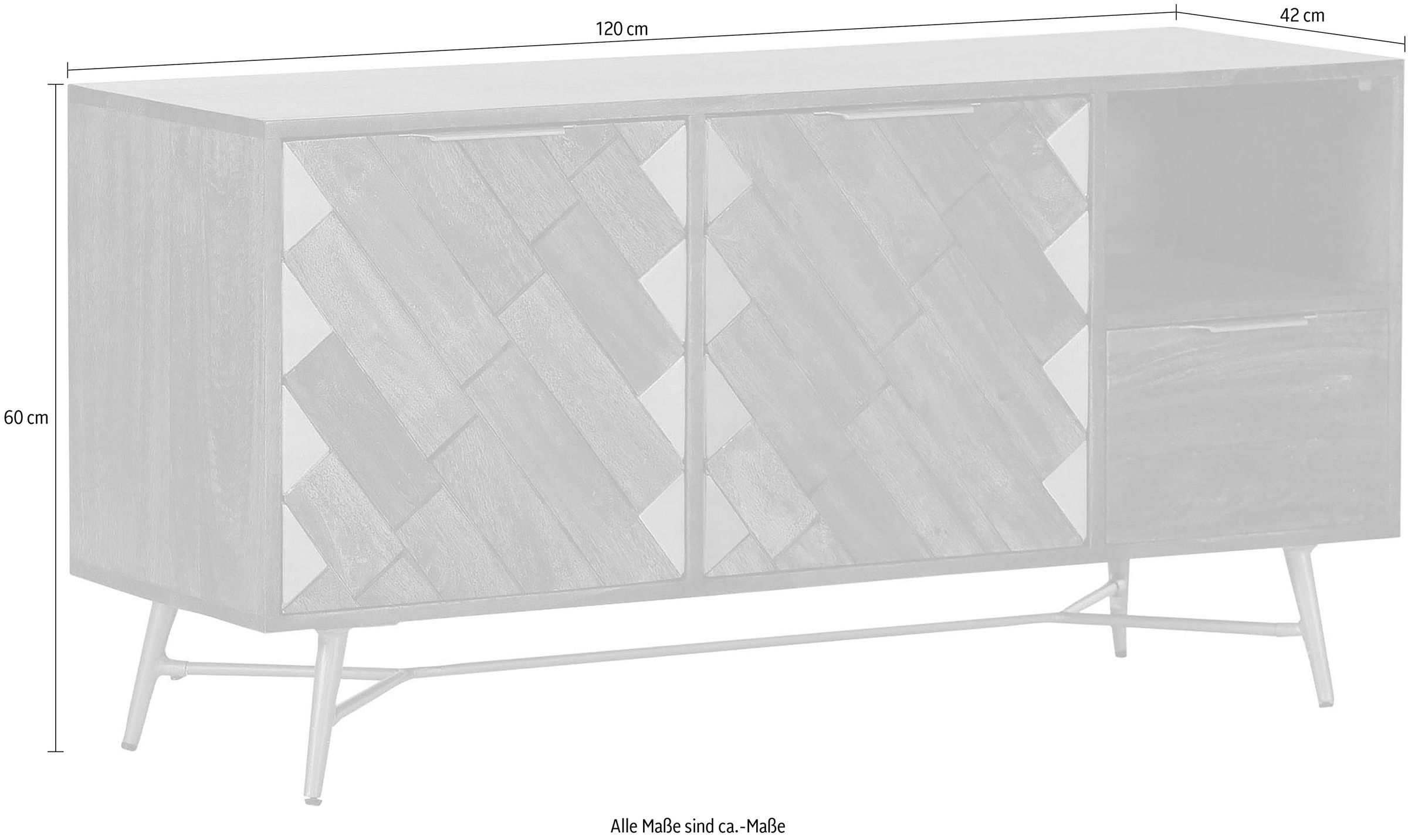 Gutmann Factory Lowboard »Marbella« Kommode, Breite 120 cm