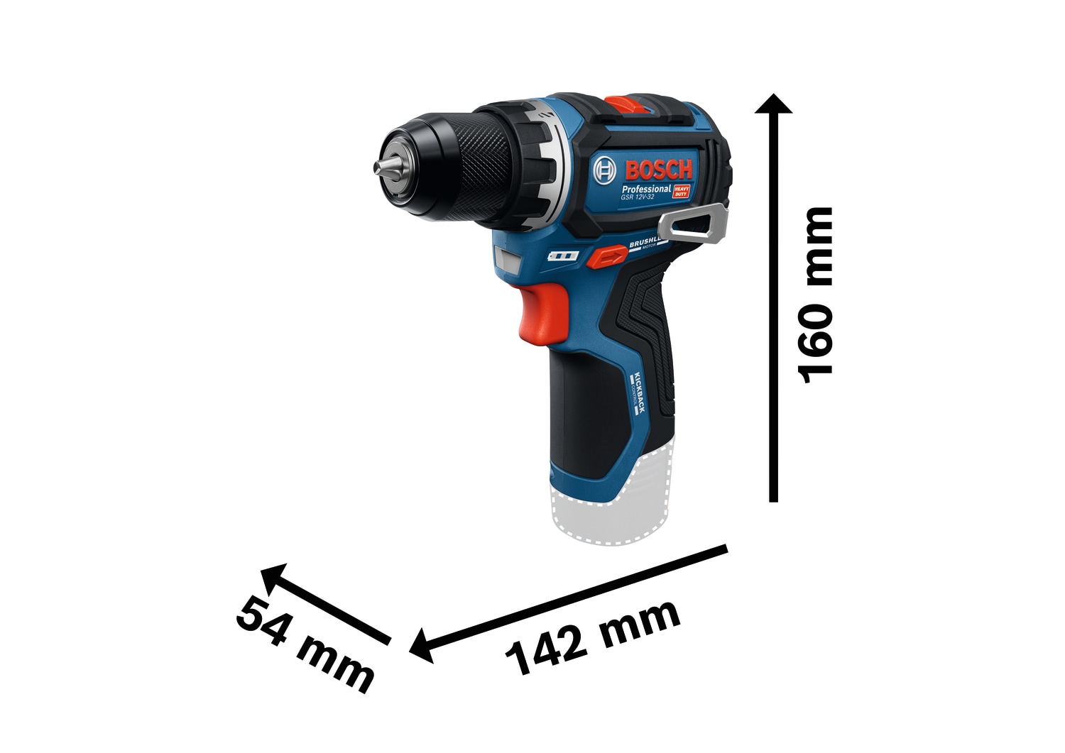 Bosch Professional Akku-Bohrschrauber »GSR 12V-32« Set,  inkl. 2 Akkus, Ladegerät, 24-tlg. Zubehörset und Tasche