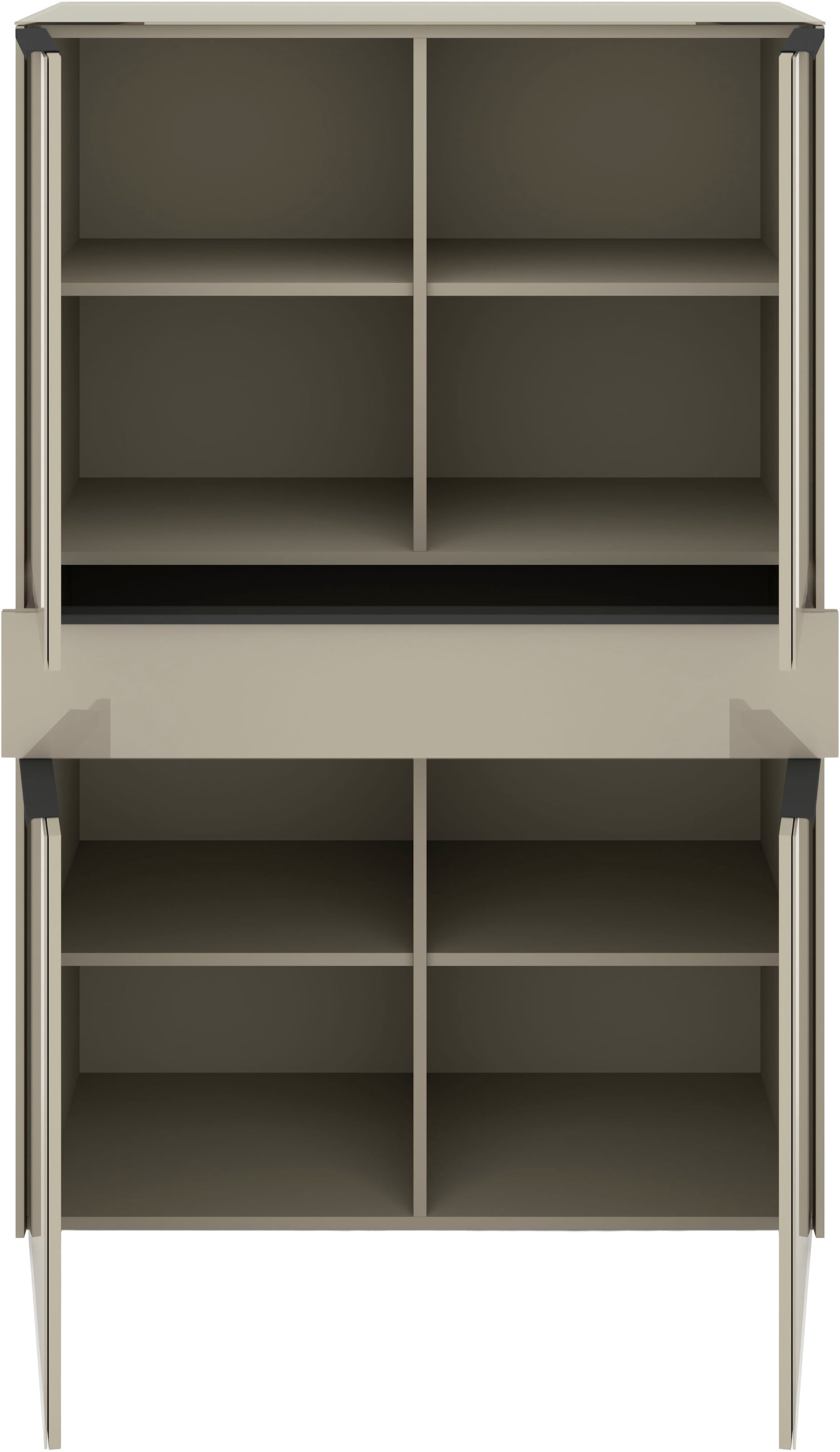 set one by Musterring Highboard »Reno« 1 Stk. tlg. Mit Gleitern und in verschiedenen Farben erhältlich