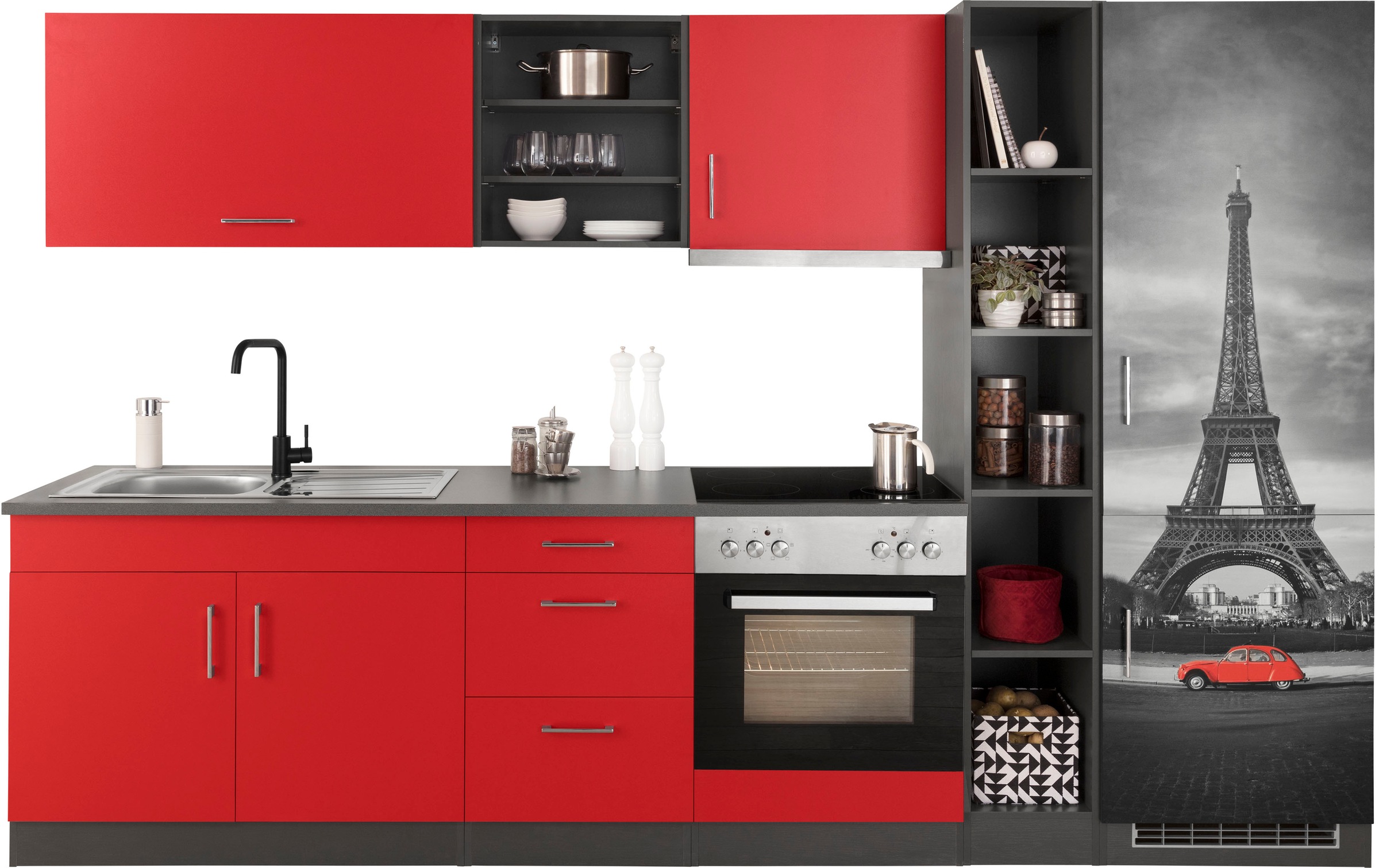 KOCHSTATION Küchenzeile »KS-Paris – Küchen mit einzigartigen Fotomotiven au günstig online kaufen