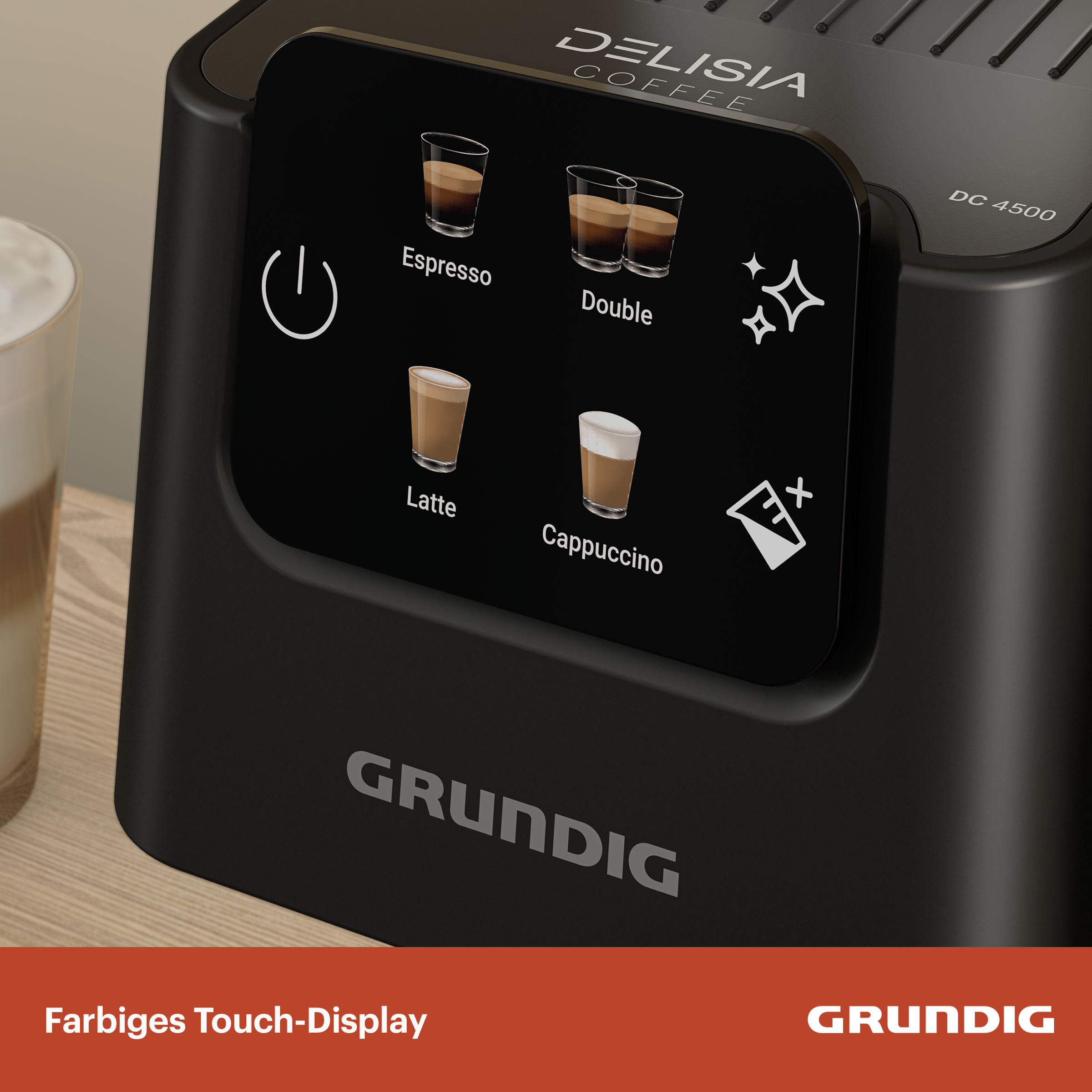 Grundig Siebträgermaschine »KSM 6430«, mit integriertem Milchbehälter, geeignet für Kaffeepads und Kapseln