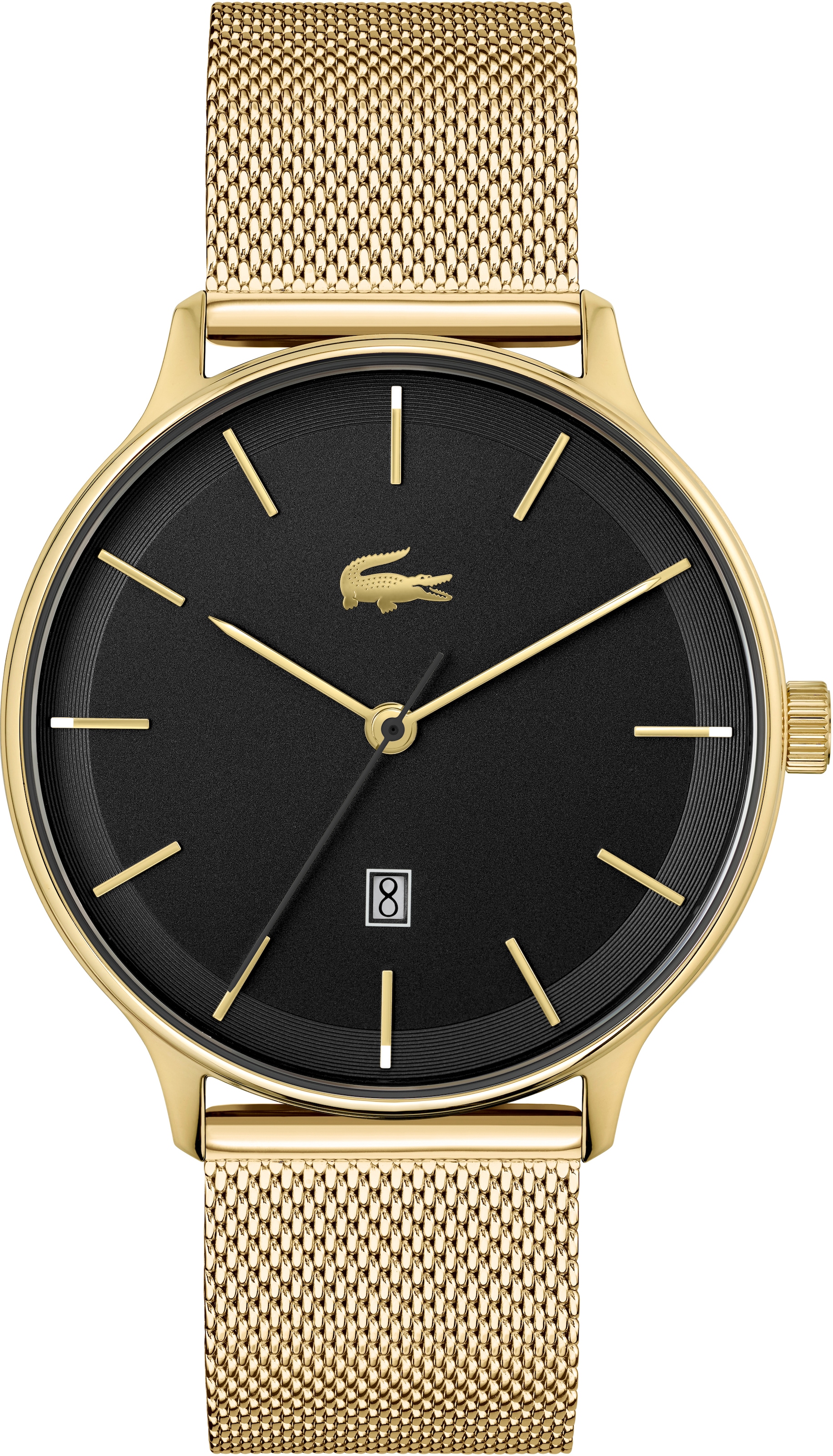 Lacoste Quarzuhr »LACOSTE CLUB«, Armbanduhr, Herrenuhr, Datum, Mineralglas, Edelstahlarmband
