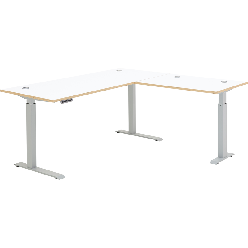 INNOSTYLE Schreibtisch »Memphis Eckschreibtisch, 185x72x177cm (B/H/T)« 1 Stk. tlg. Soft Touch Oberfläche, Füße justierbar, Memory Funktion weiß/...