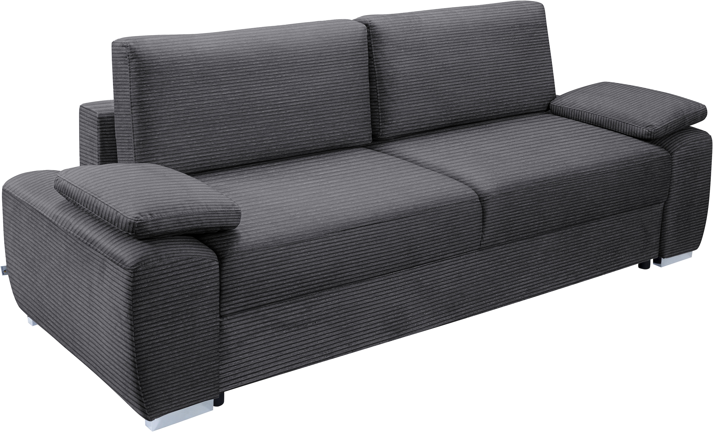 exxpo - sofa fashion 3-Sitzer »SOLSBURY, bequem und komfortabel, Sofa, Schlafsofa«, inkl. Federkern-Polsterung, Bettfunktion und Stauraum, in Cord