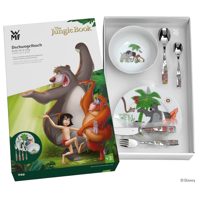 WMF Kindergeschirr-Set »Dschungelbuch«, (Set, 6 tlg.), Geschirr mit buntem  Kindermotiv, 6 Teile, für 1 Person auf Raten kaufen