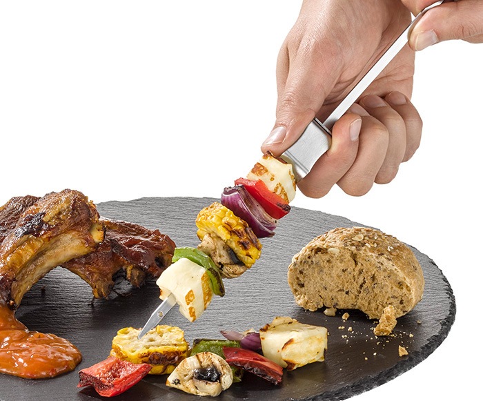 Buddy's Grillspieß »Buddy´s BBQ«, (Set, 4 St.), Edelstahl, wiederverwendbar, 29 cm